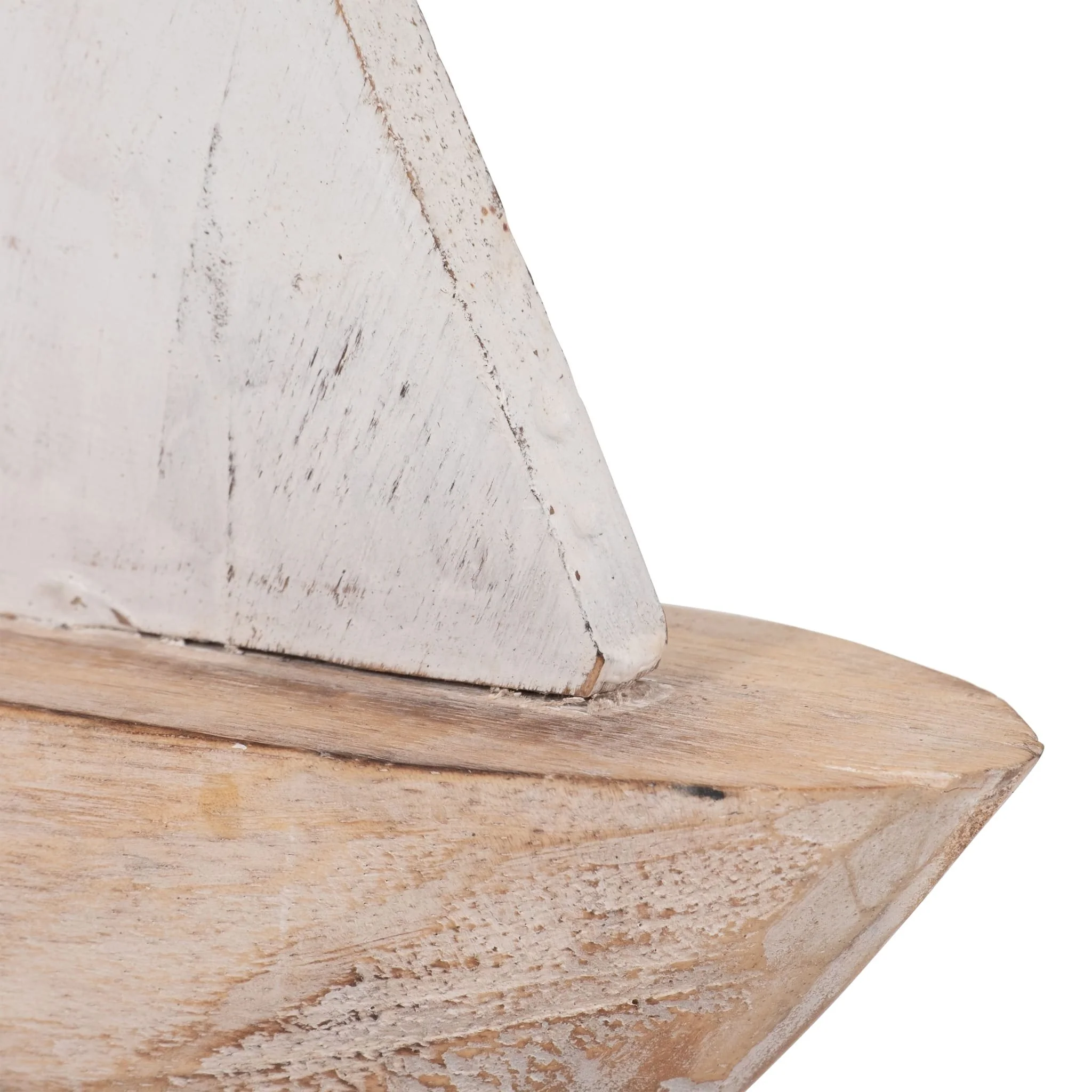 Wood, 14" Sailboat, Natural/white - Image 5