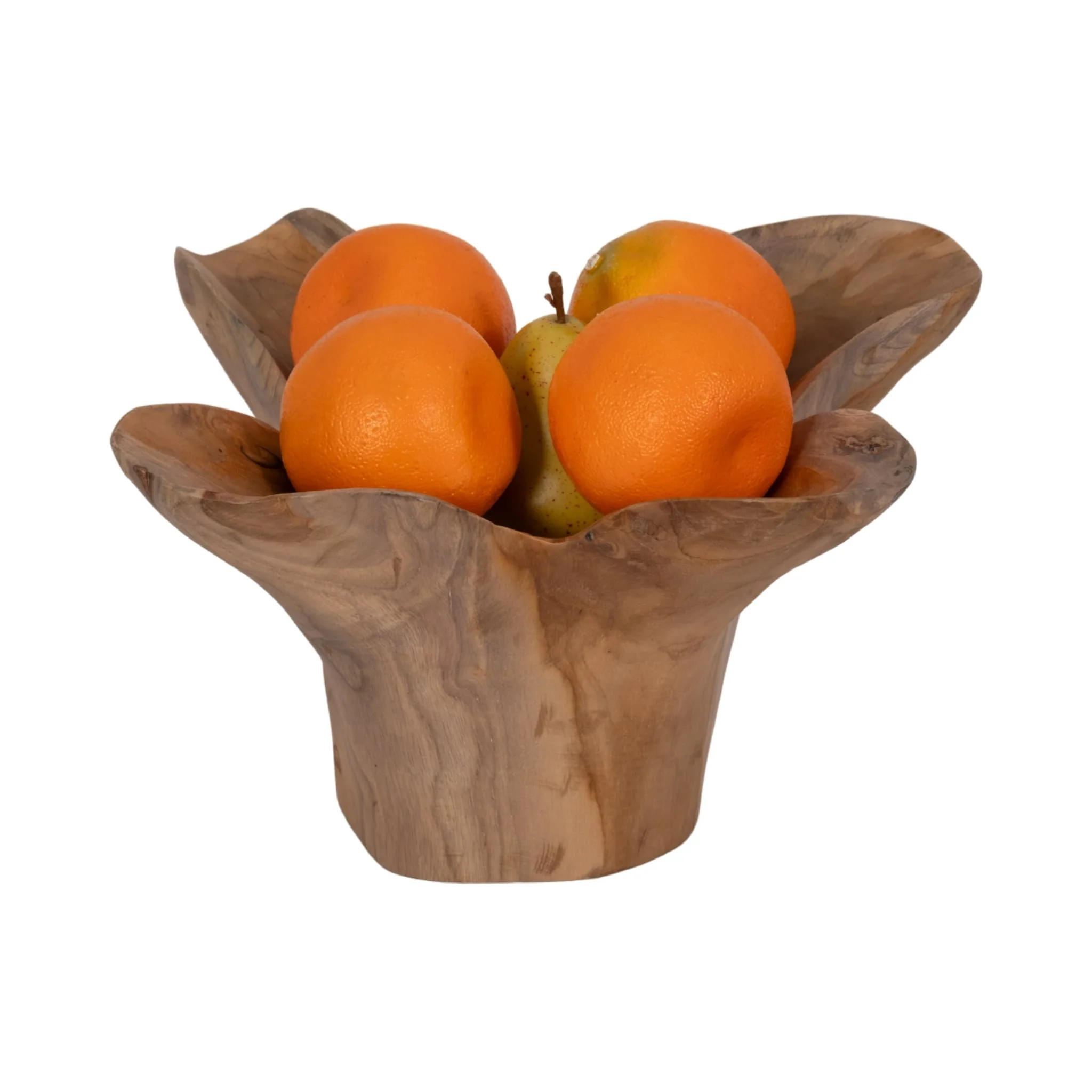 Wood, 14" Teak Bowl, Natural - Image 2