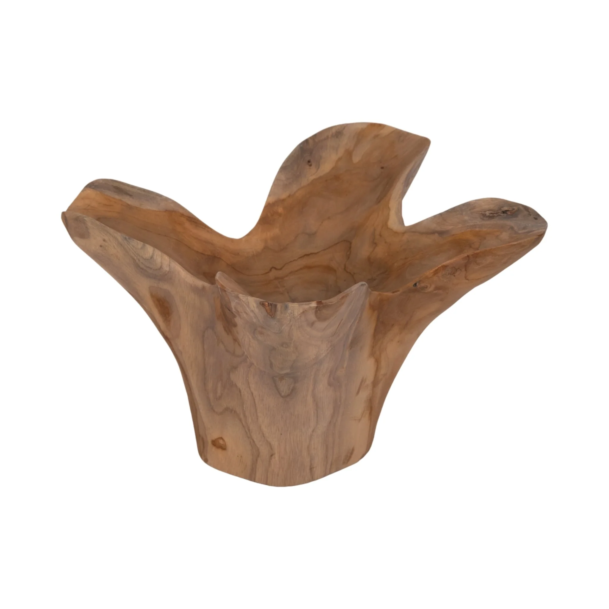 Wood, 14" Teak Bowl, Natural - Image 3