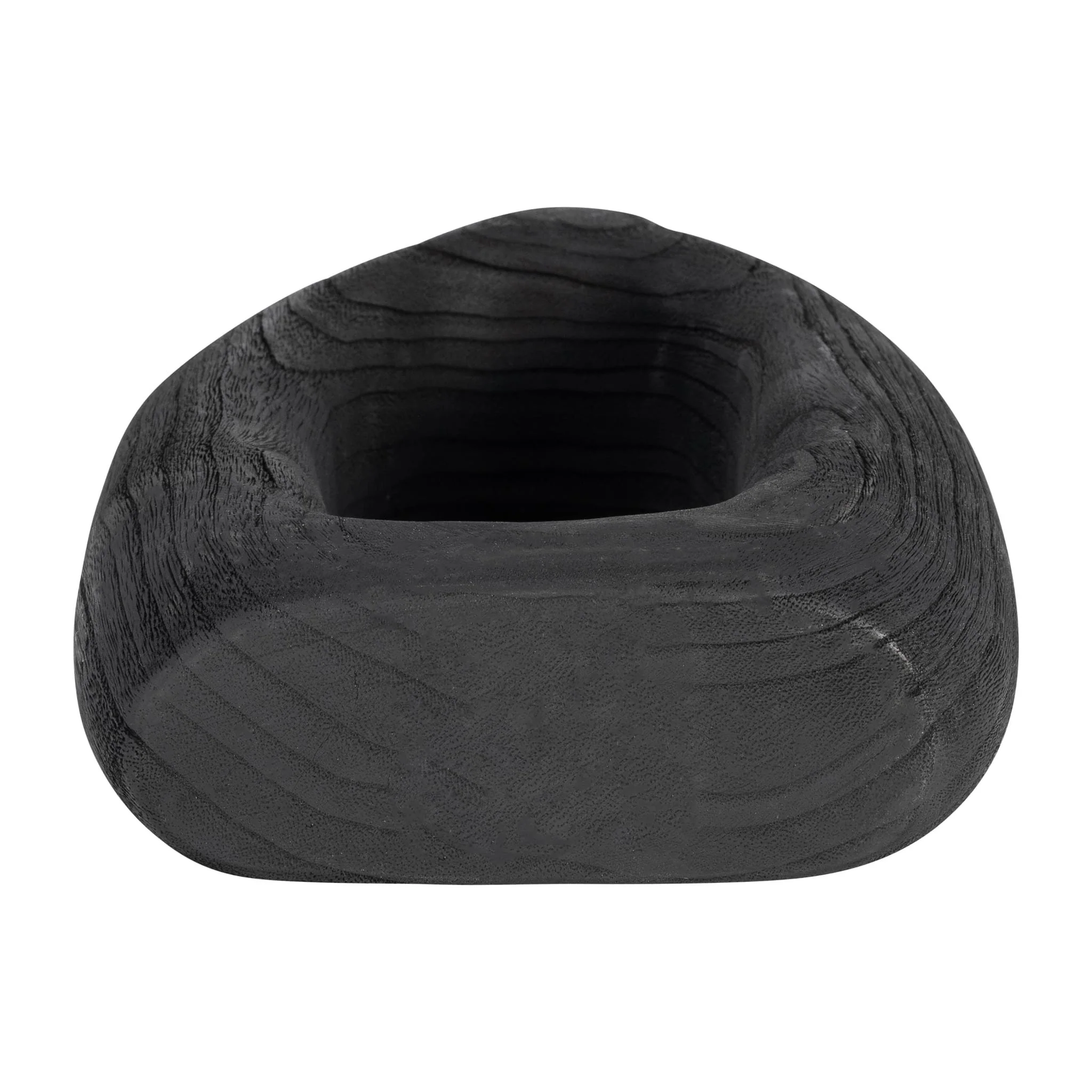 Wood, 14"h Cut-out Vase, Black - Image 7