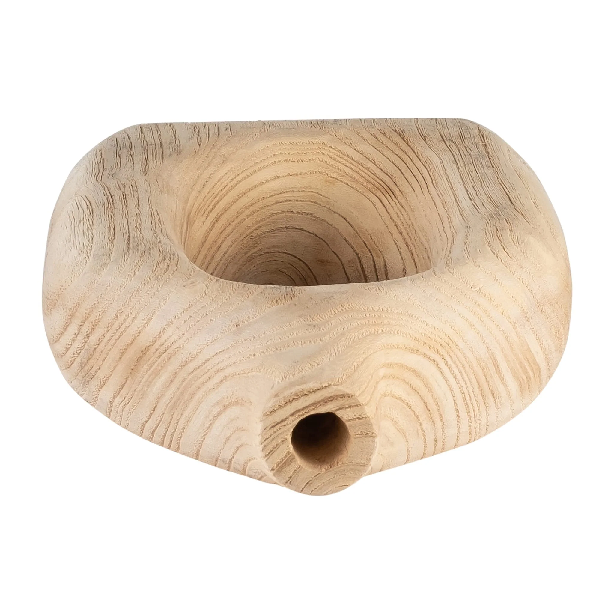 Wood, 14"h Cut-out Vase, Natural - Image 6