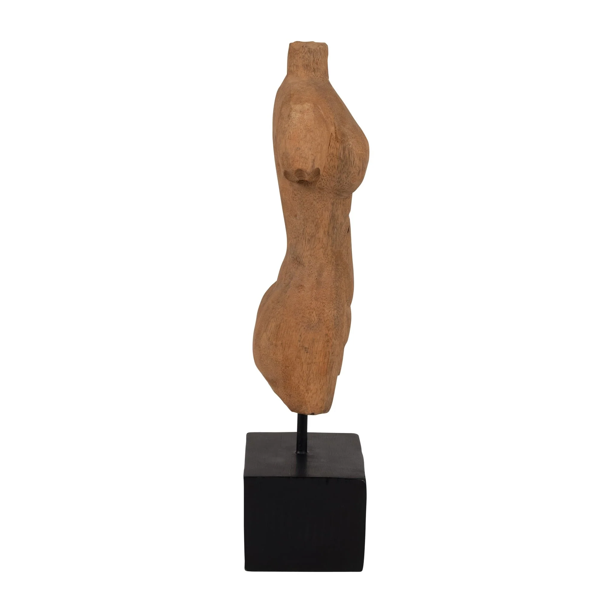 Wood, 15" Female Bust, Brown - Image 3