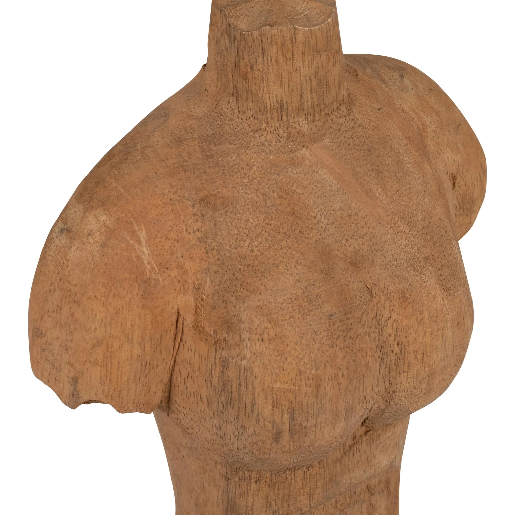 Wood, 15" Female Bust, Brown - Image 5
