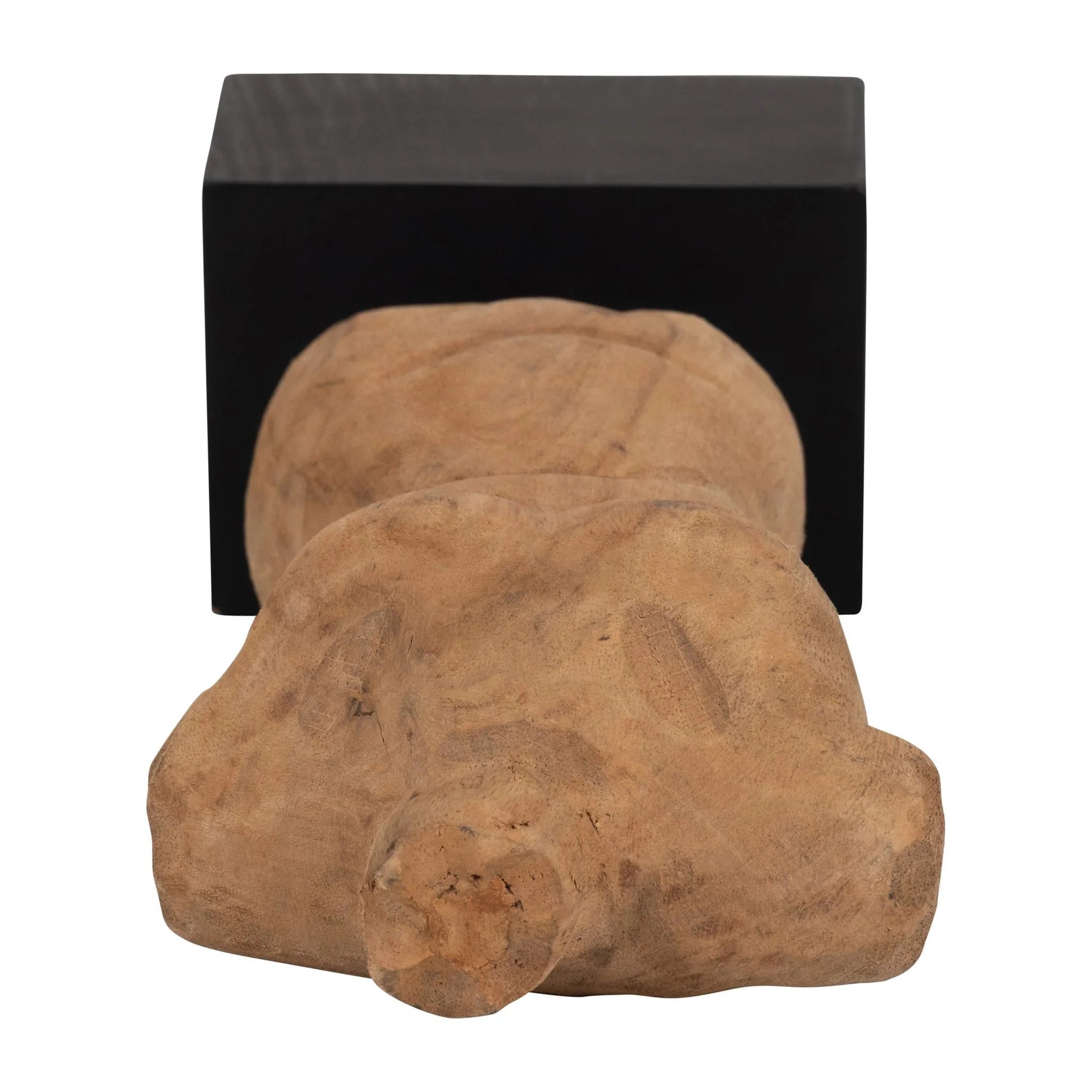 Wood, 15" Male Bust, Brown - Image 6