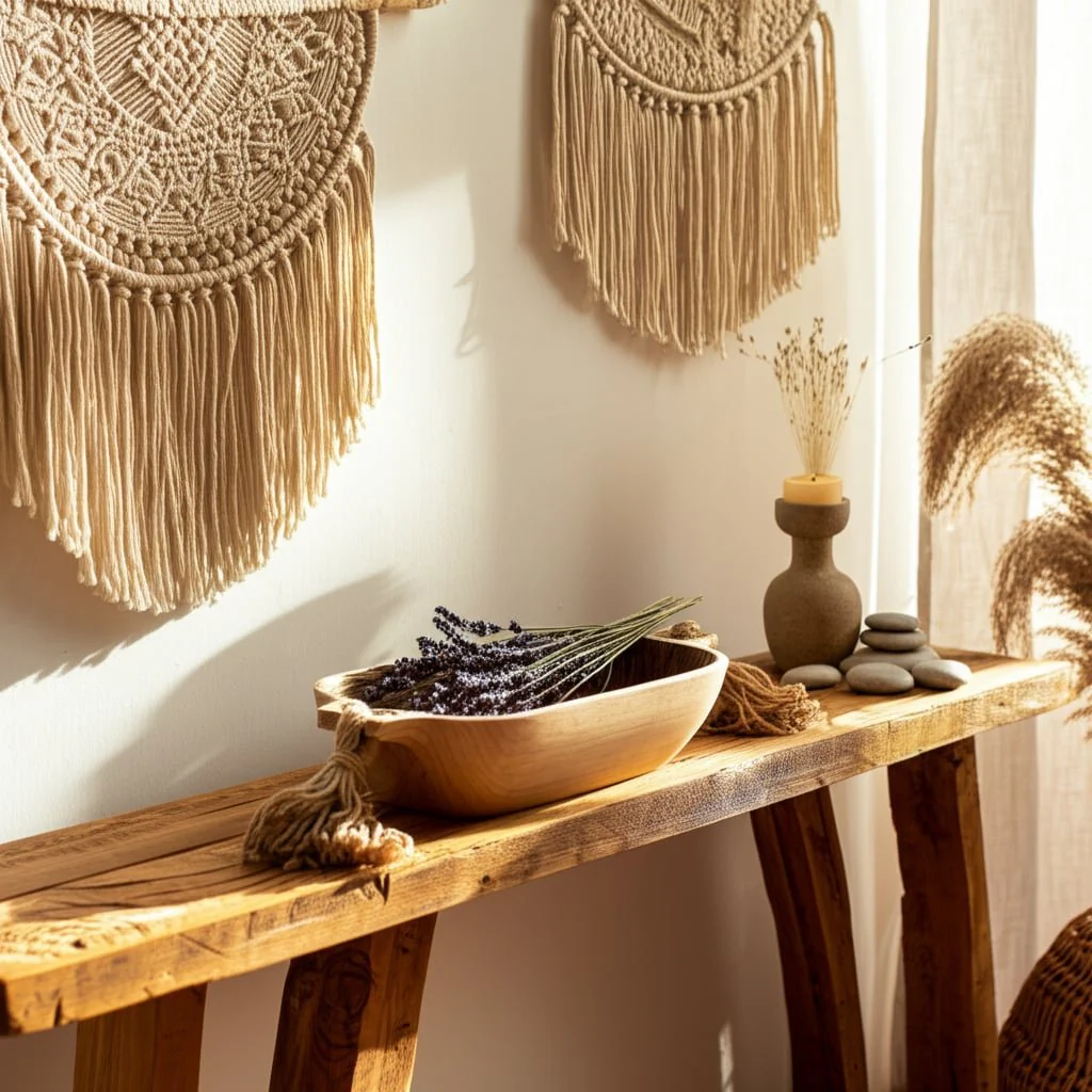 Wood, 15" Tray W/ Tassels, Natural - Image 11