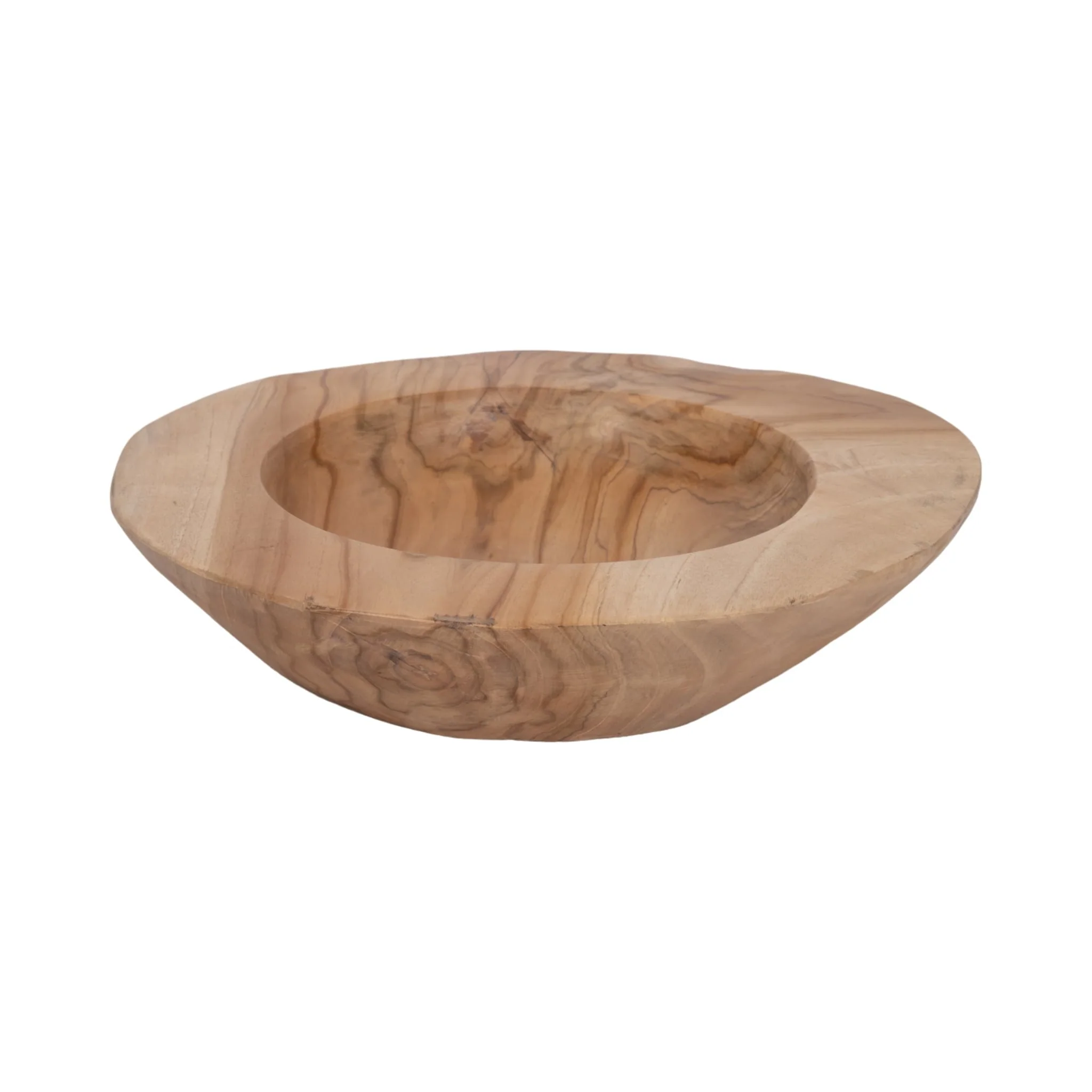 Wood, 16" Teak Organic Bowl, Natural - Image 4