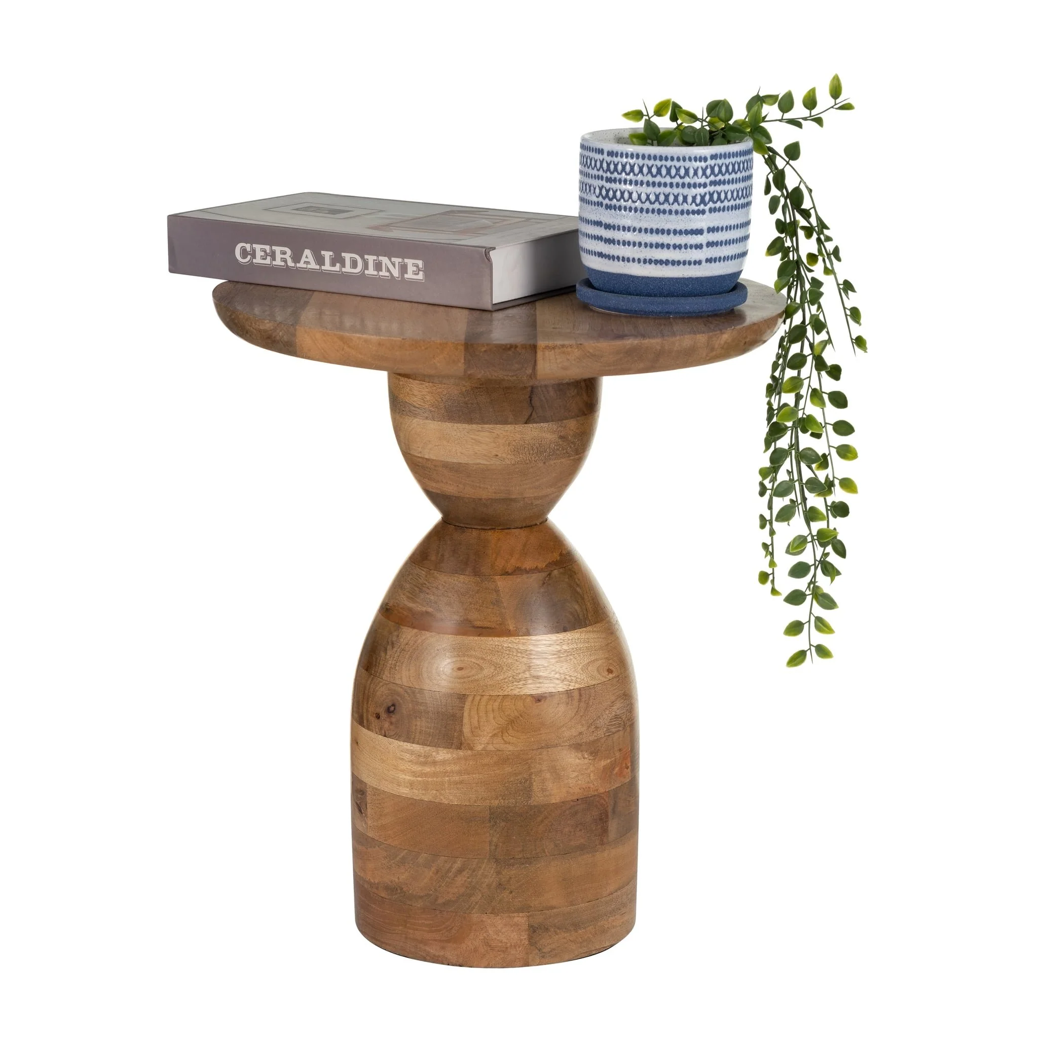 Wood, 16"dx19"h Simple Side Table, Natural Kd - Image 3