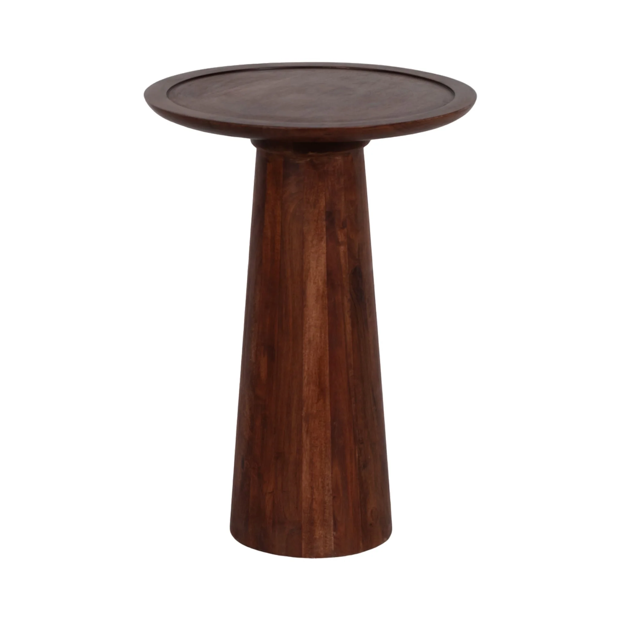 Wood,16"dx23"h Pillar Shaped Side Tble,lt Brown Kd - Image 2