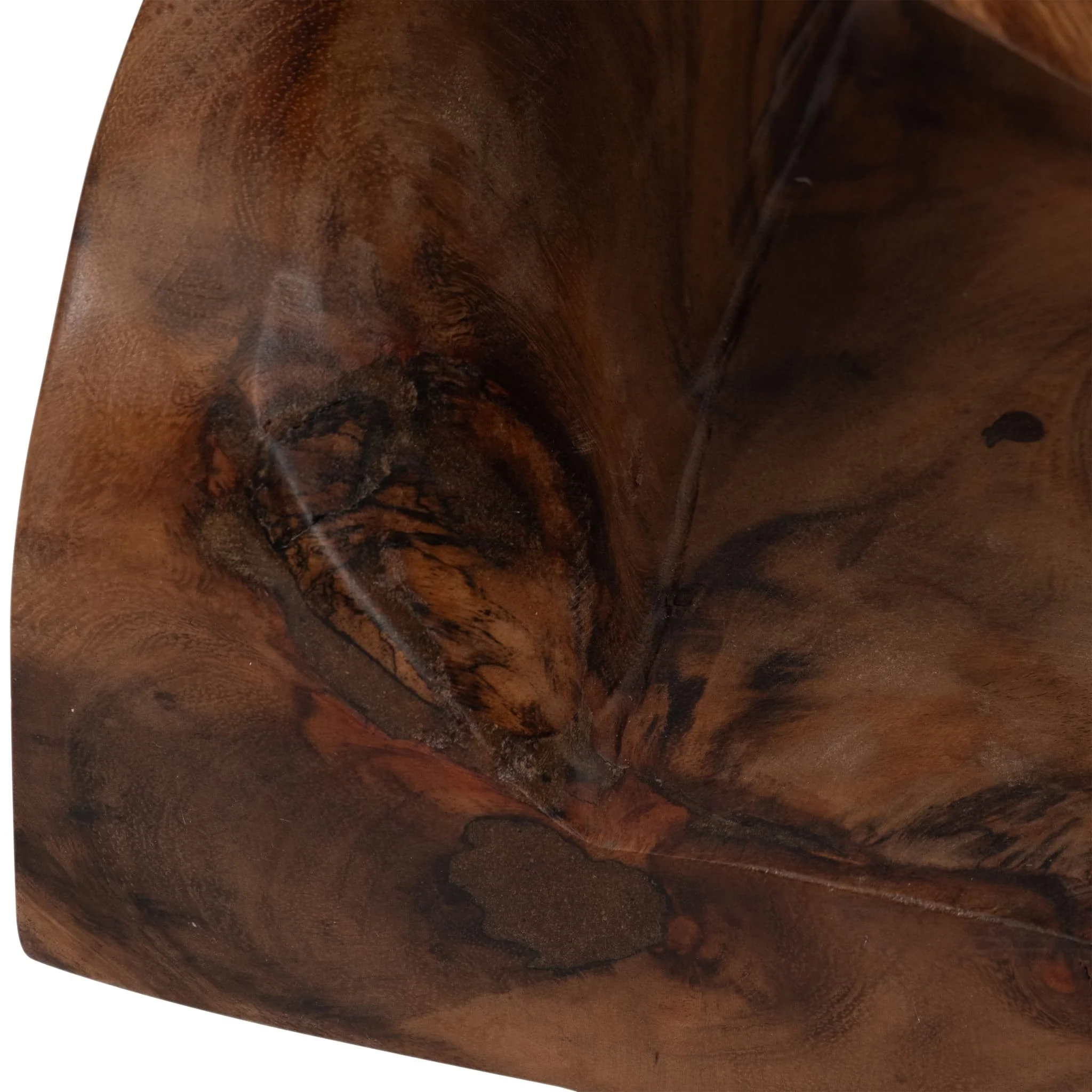 Wood, 18" Twisted Accent Table, Natural - Image 4