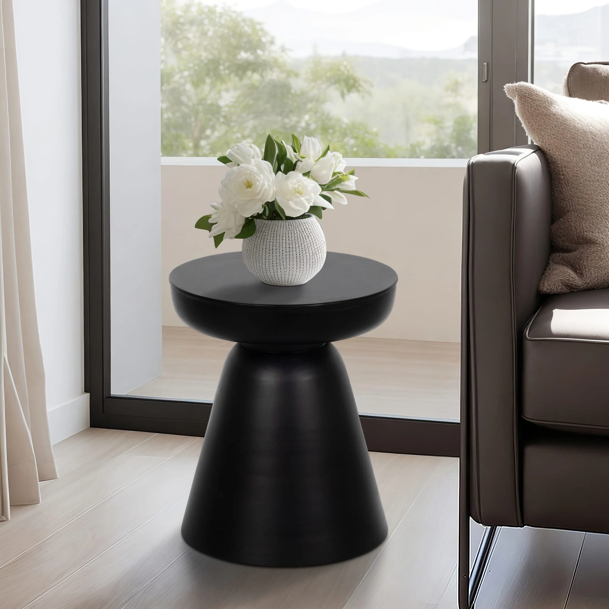 Wood, 19" Side Table, Black - Image 8
