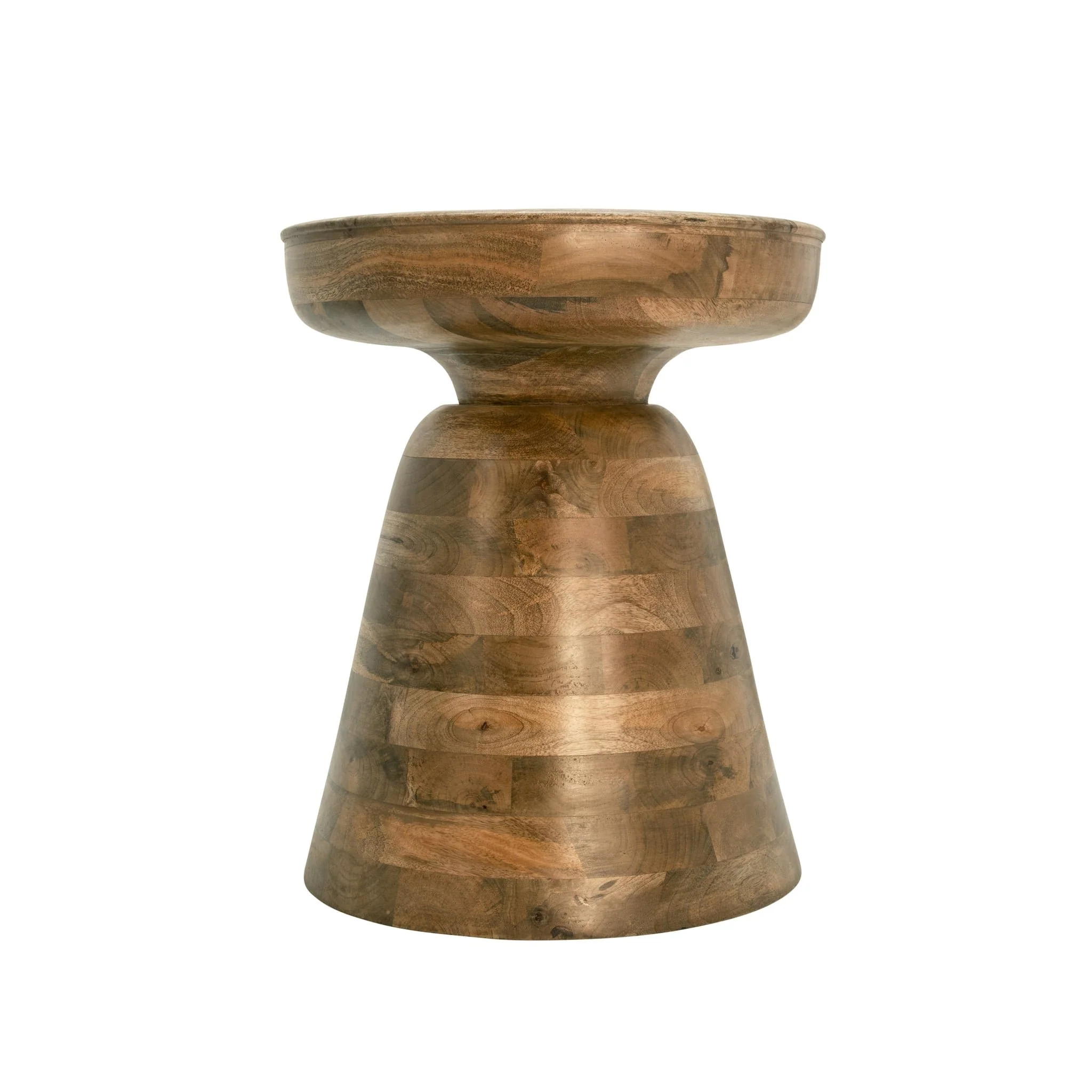 Wood 19" Side Table, Brown - Image 2