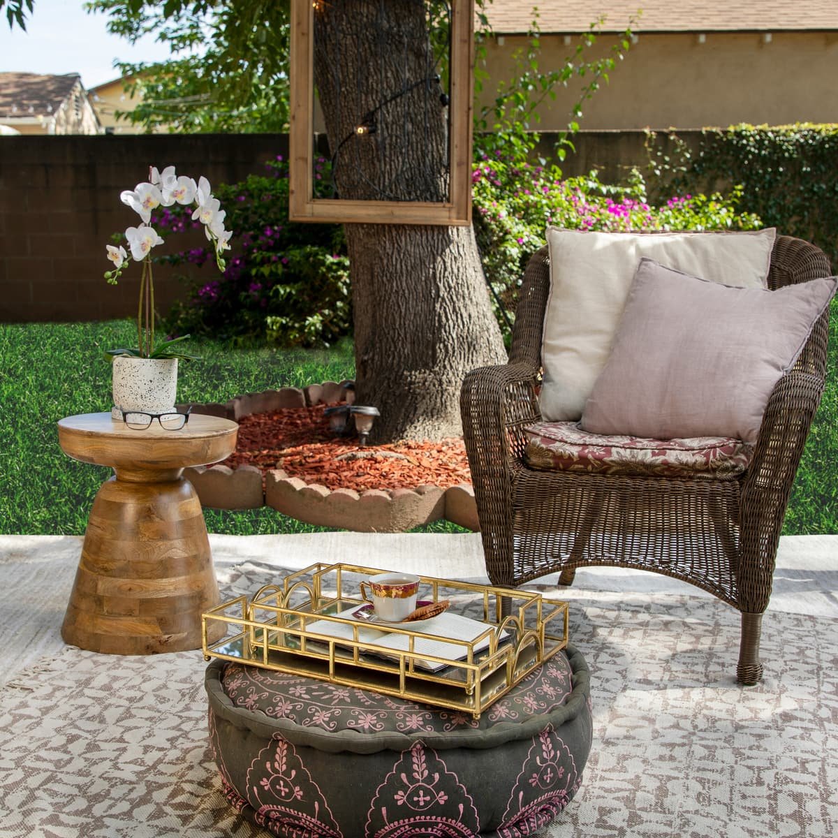Wood 19" Side Table, Brown - Image 6