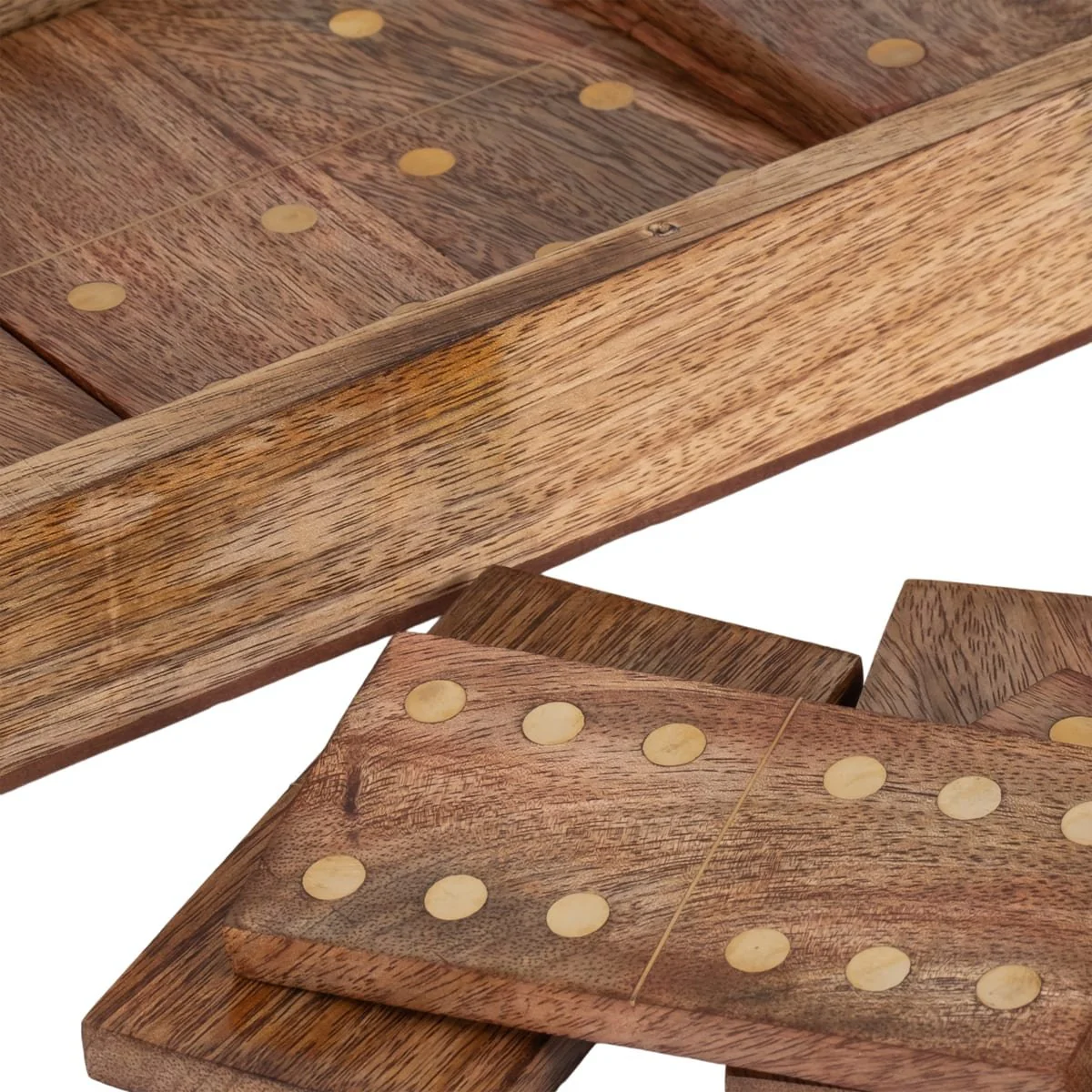 Wood, 19x6 Dominoes Box, Brown - Image 6