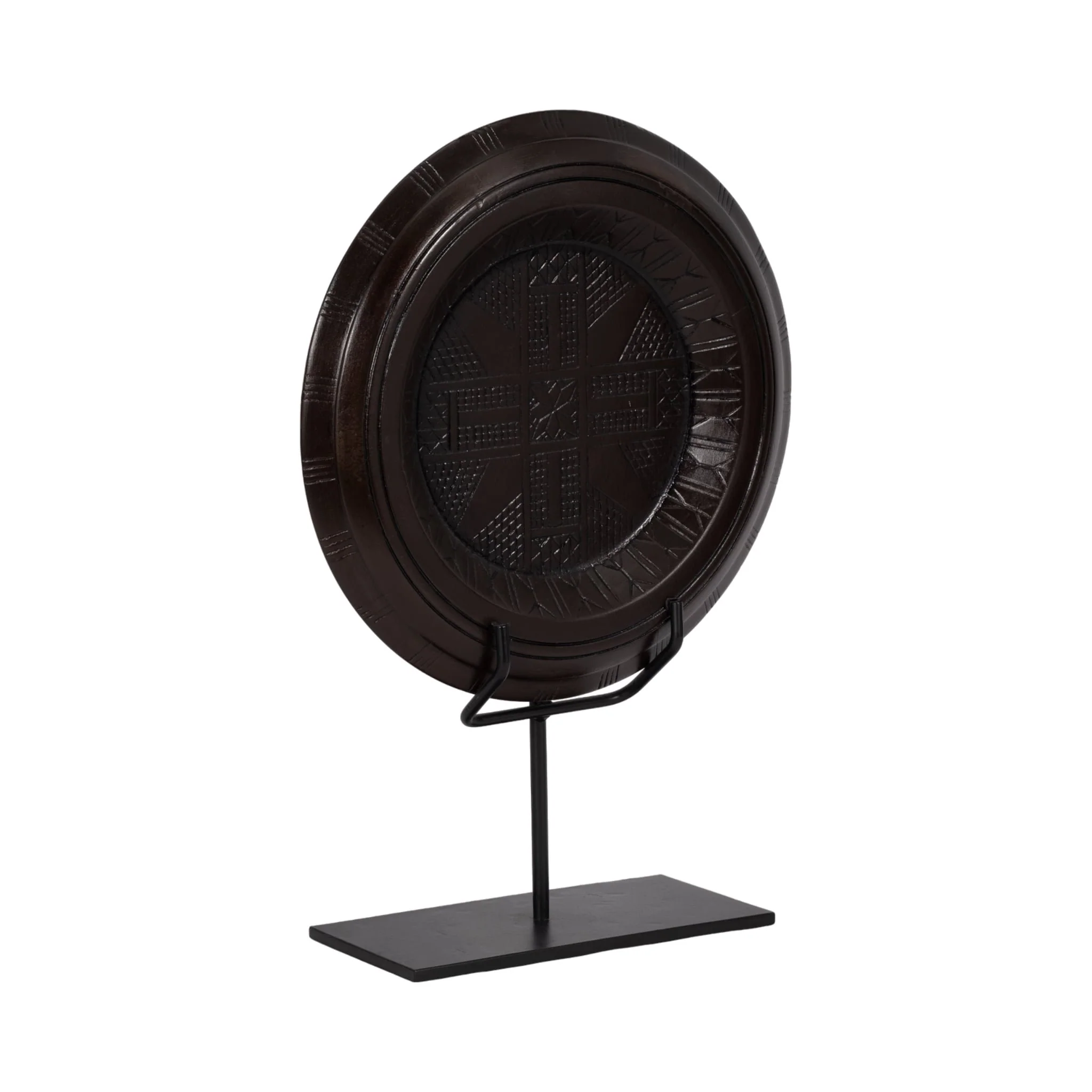 Wood, 21" Aztec Table Accent, Brown - Image 2