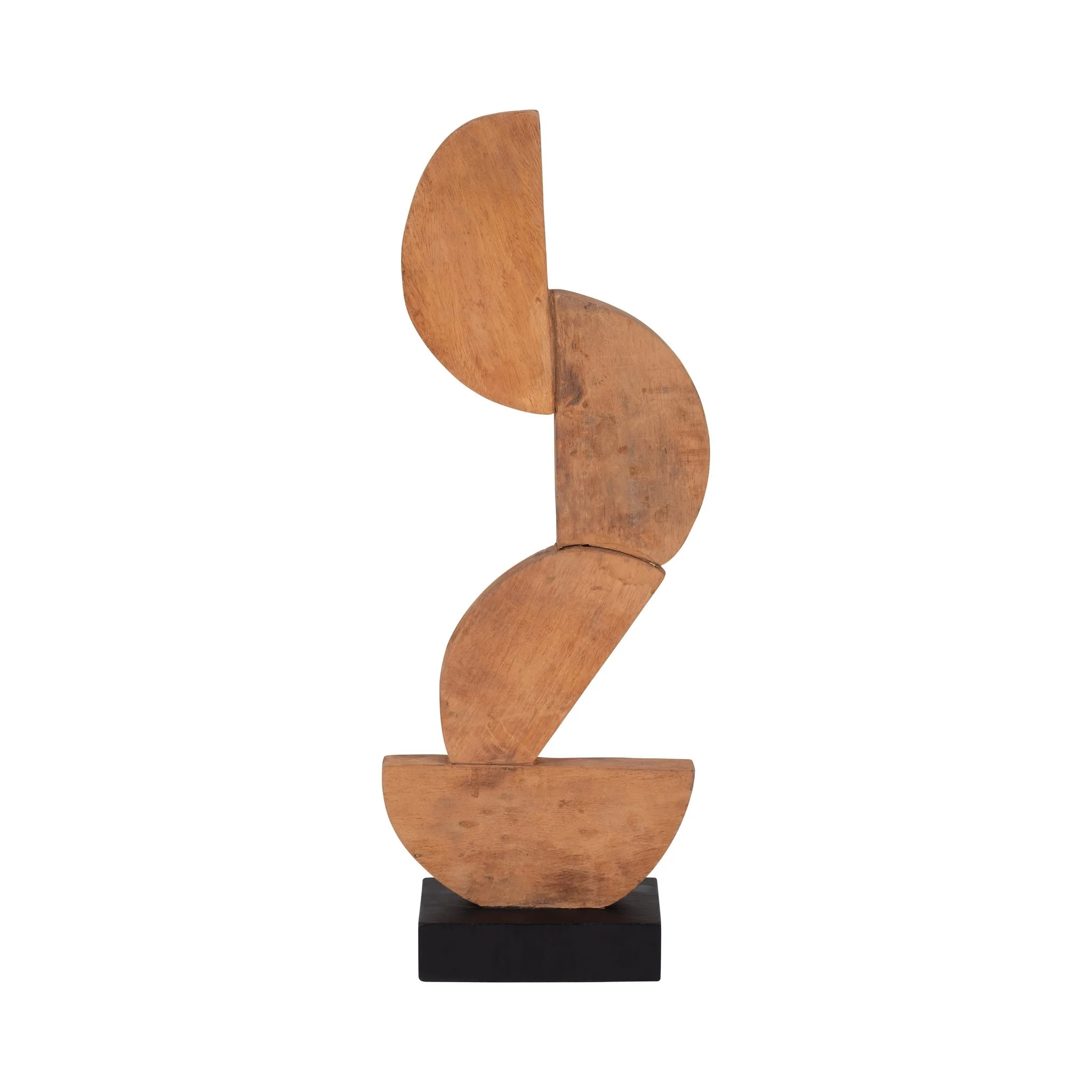 Wood, 23" 4 Half Circles Stacking, Brown - Image 4