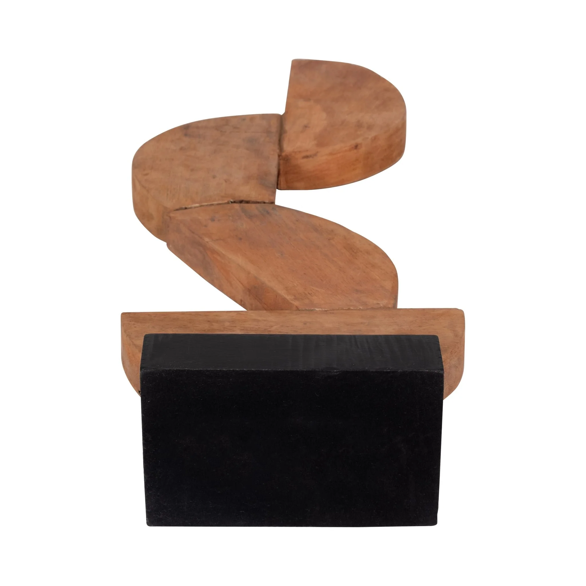 Wood, 23" 4 Half Circles Stacking, Brown - Image 7