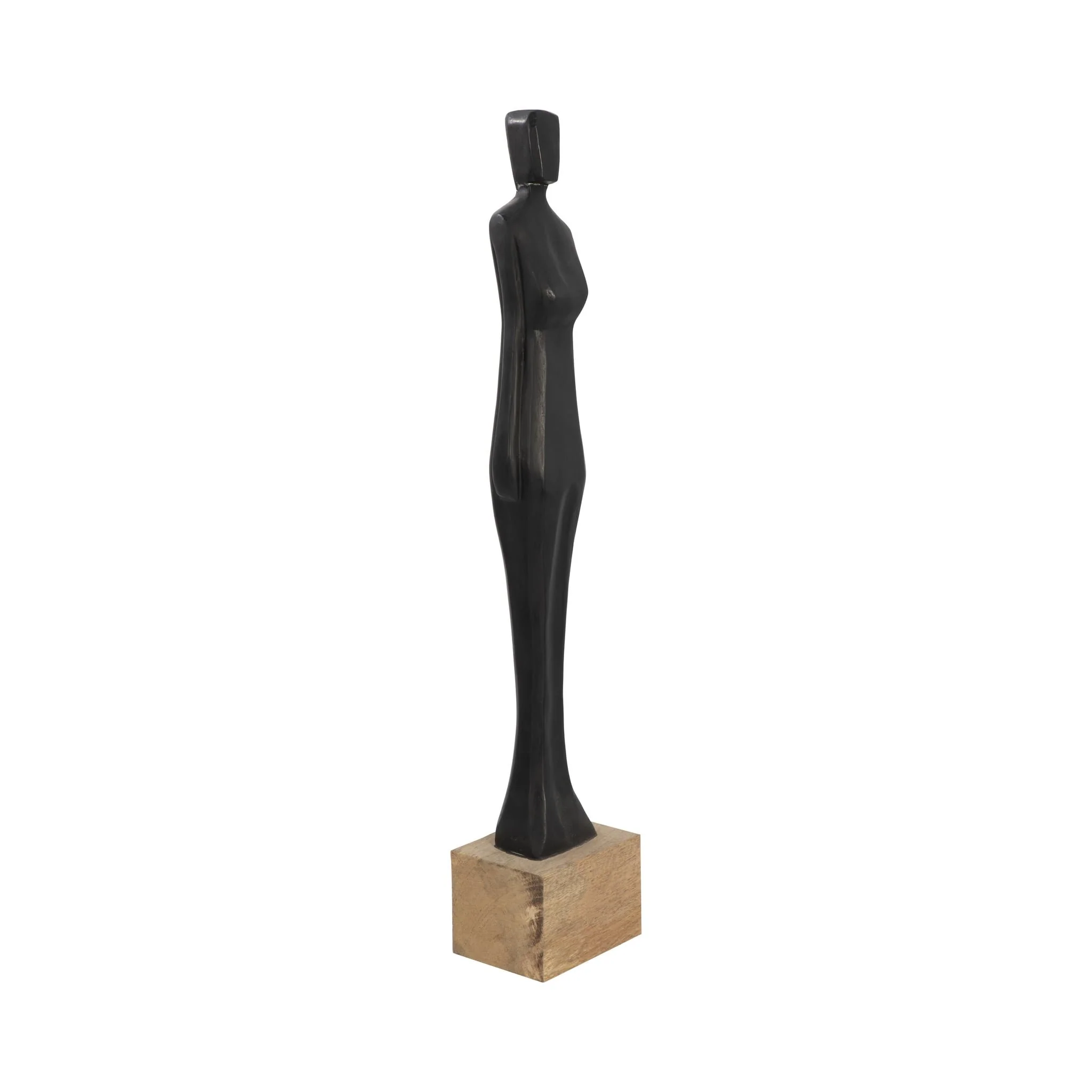 Wood, 24" Standing Lady, Black - Image 2