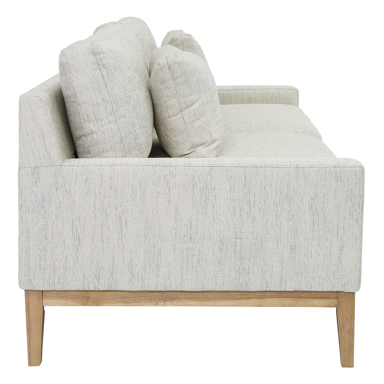 Wood, 3-seater  Bolstered Sofa, Beige Kd - Image 3
