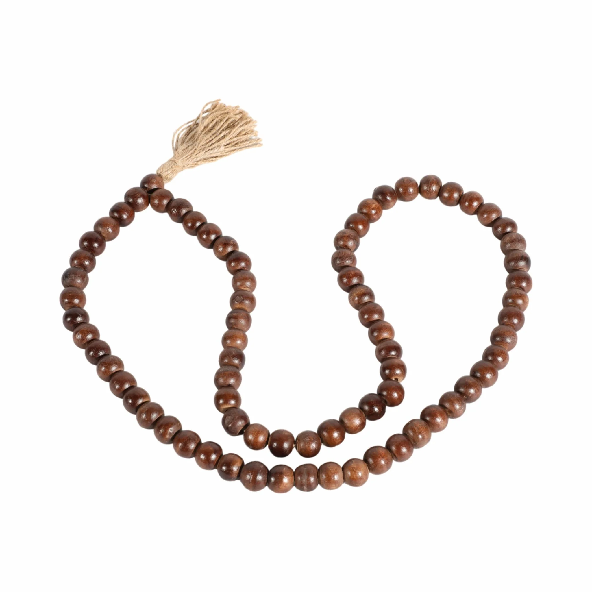 Wood, 30x.75 Double Bead Garland, Dark Brown - Image 3