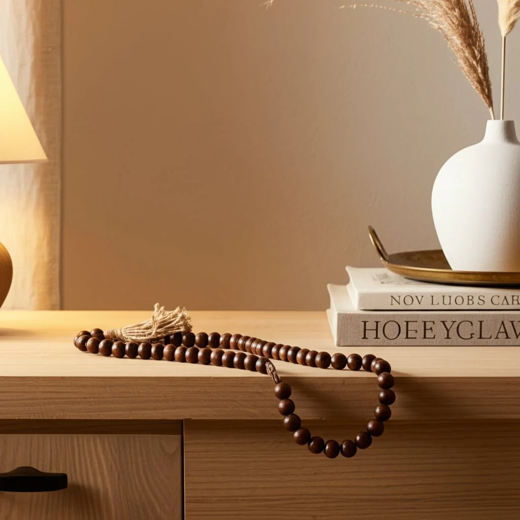 Wood, 30x.75 Double Bead Garland, Dark Brown - Image 9