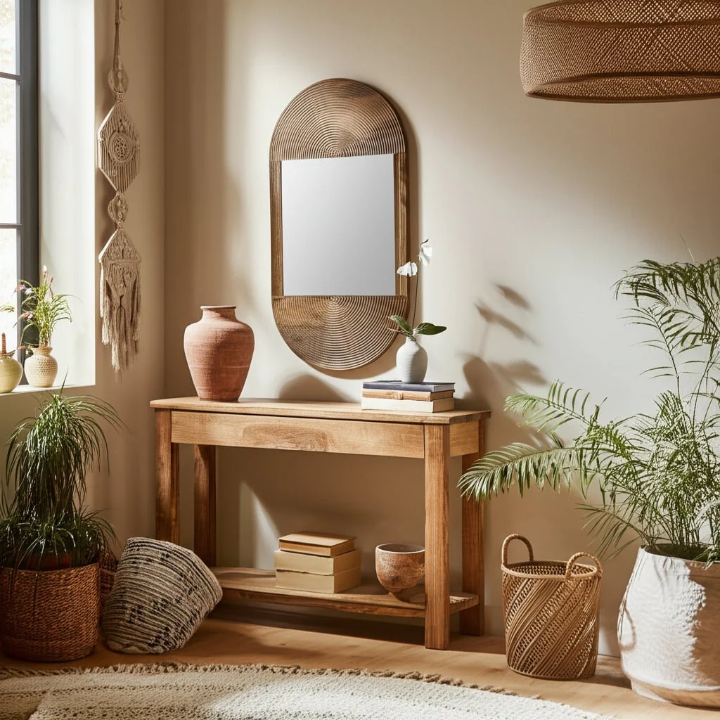 Wood, 34"lx18"w Oval Mirror, Brown - Image 11
