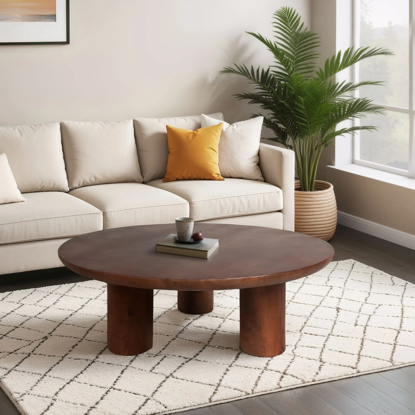 Wood,35" Scandinavian Coffee Table,brwn Kd 2boxes - Image 11