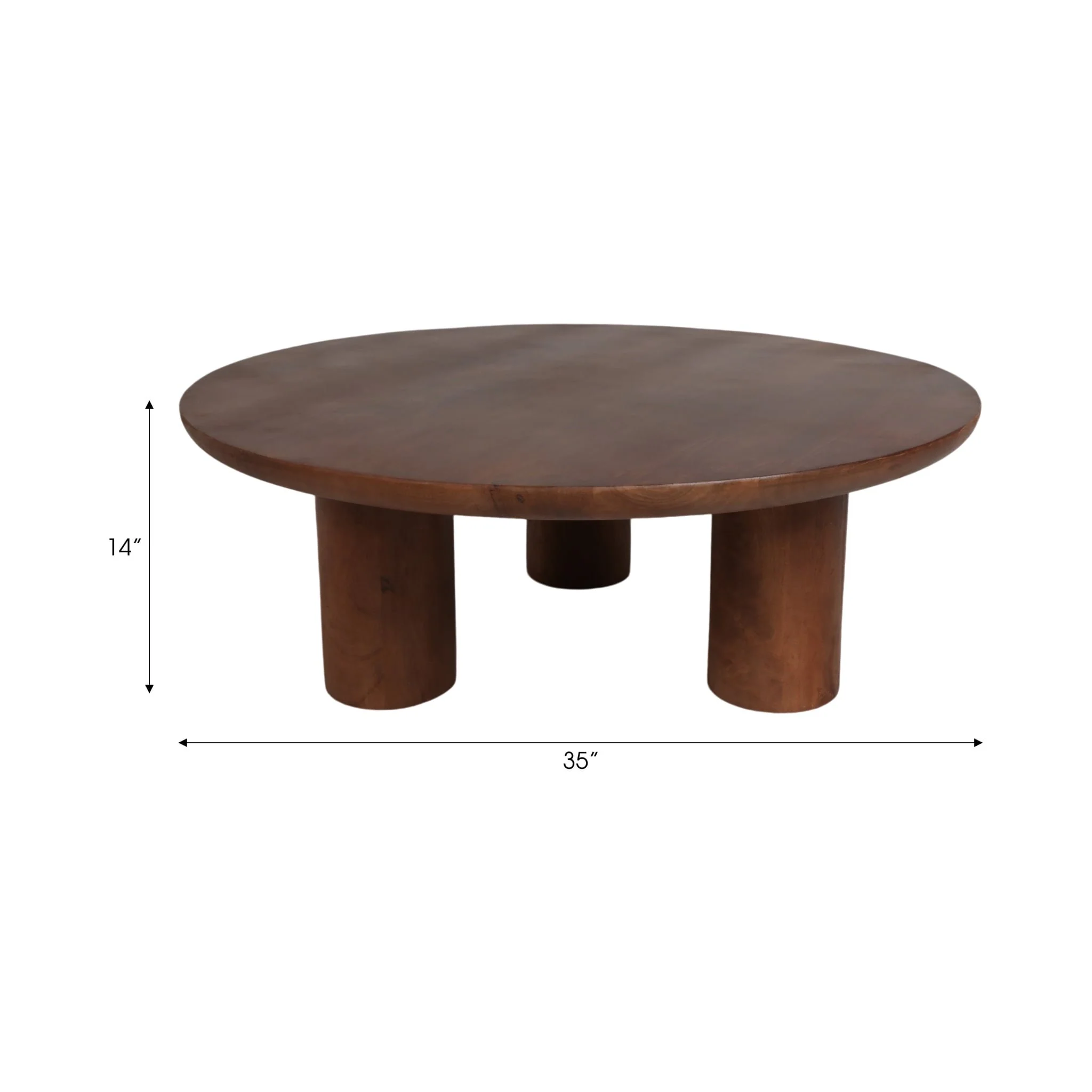 Wood,35" Scandinavian Coffee Table,brwn Kd 2boxes - Image 8