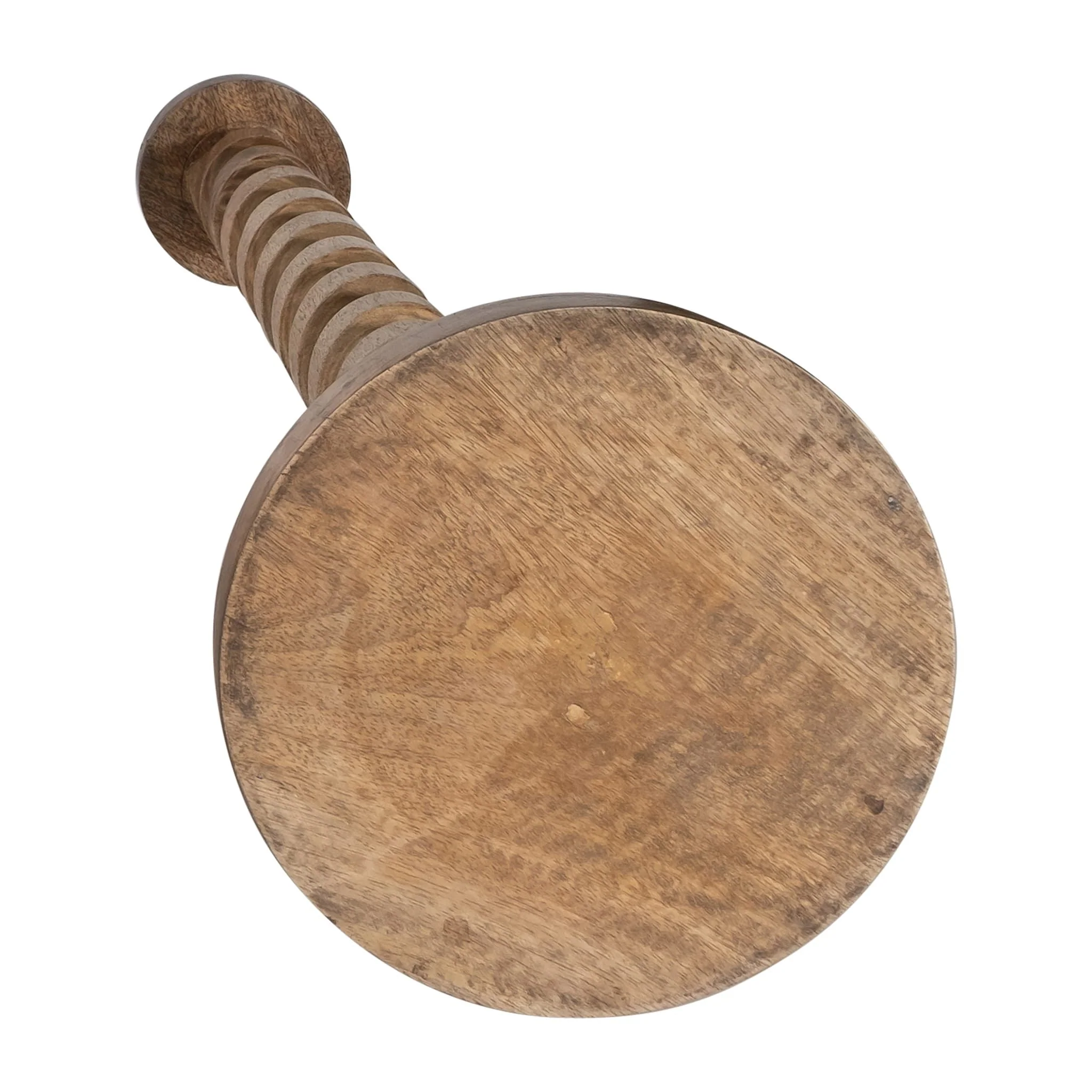 Wood, 36" Spiral Floor Pillar Candleholder, Natura - Image 5