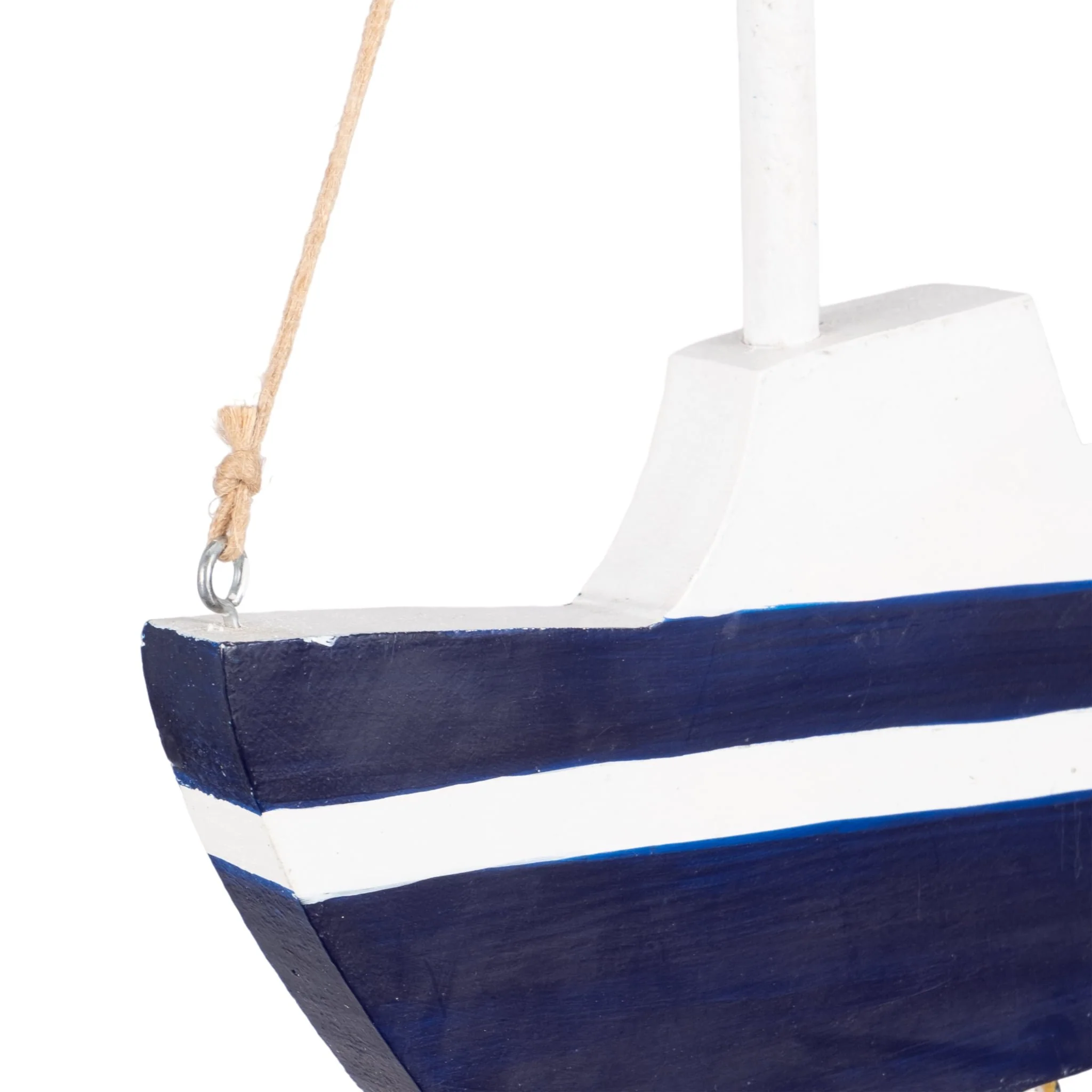 Wood, 39" Sailboat W/ Hanging Fish, Multi - Image 5