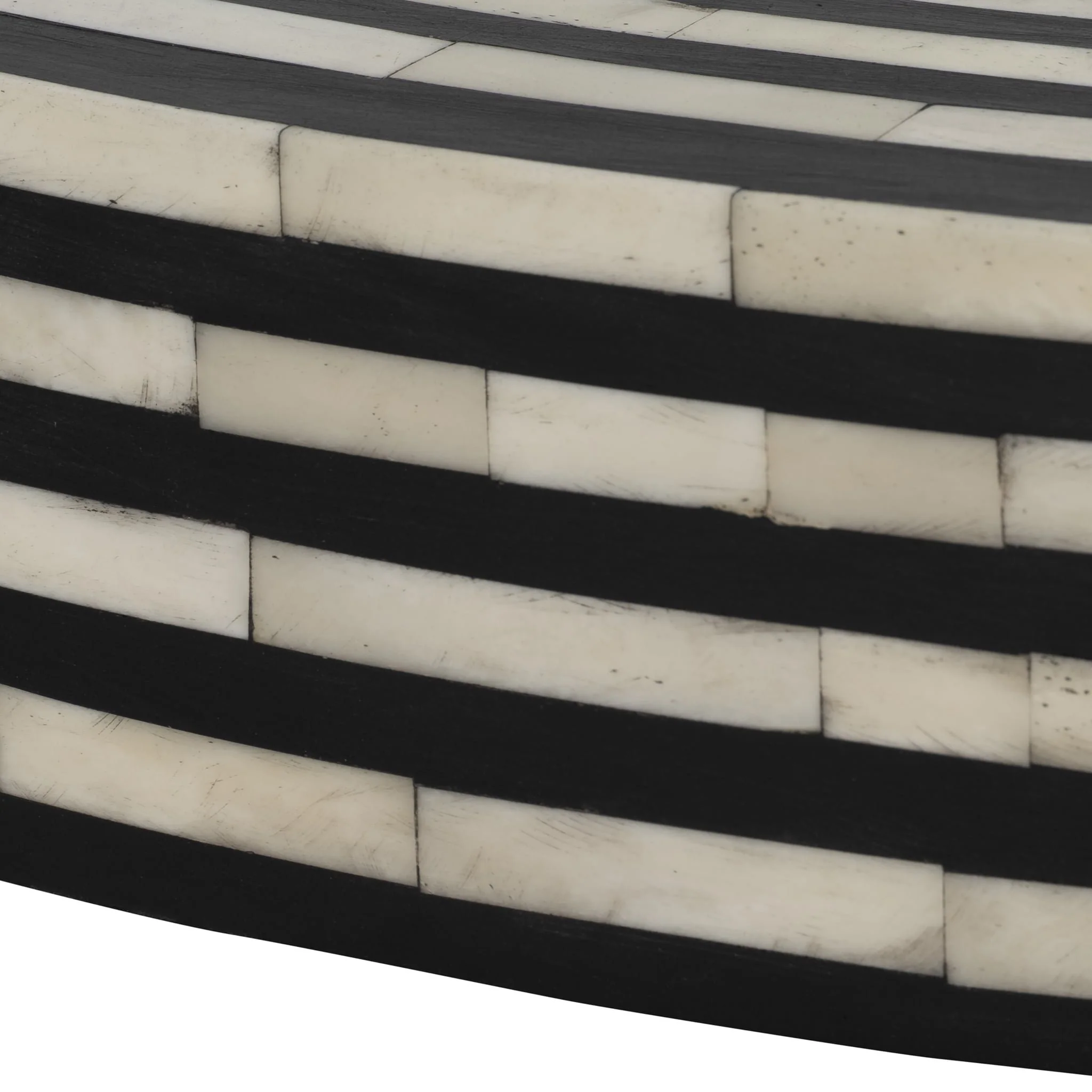 Wood, 39" Stained Finish Coffee Table, Black - Image 4