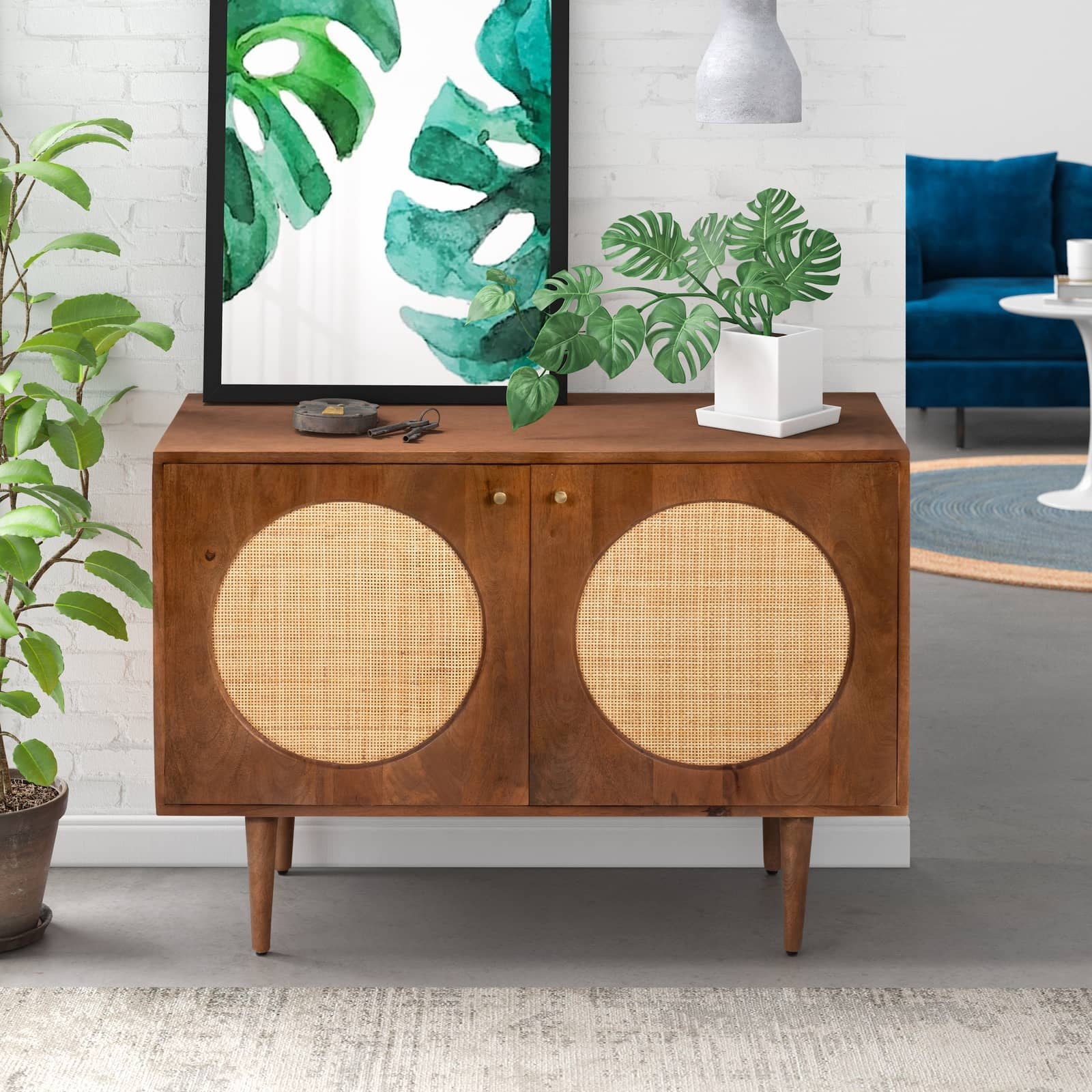 Wood, 39"l 2-door Sideboard, Brown Kd - Image 10