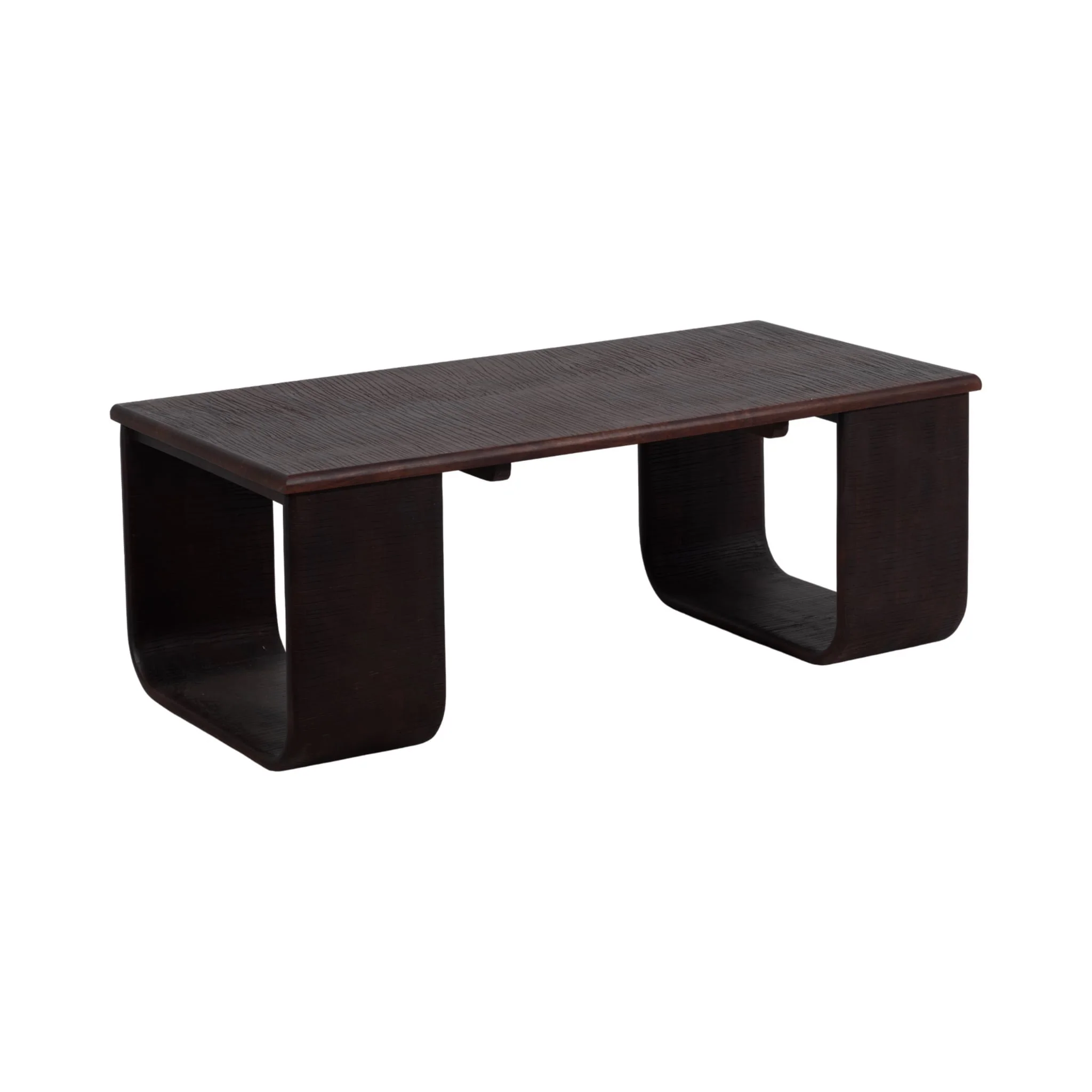 Wood, 47" Textured Coffee Table, Brown Kd - Image 2
