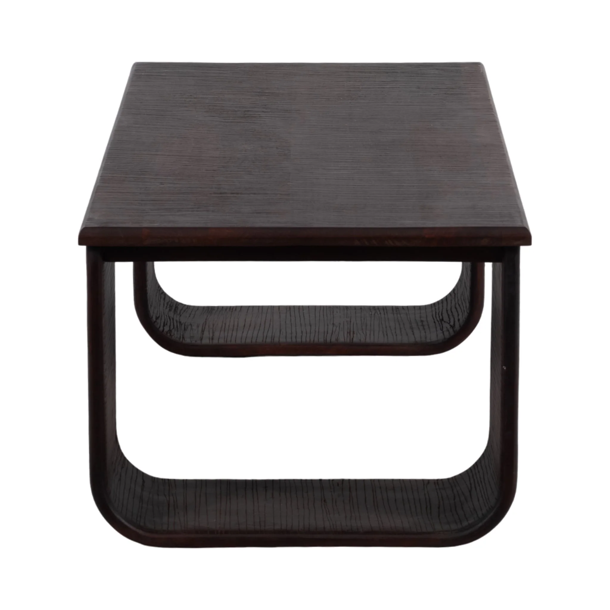 Wood, 47" Textured Coffee Table, Brown Kd - Image 3