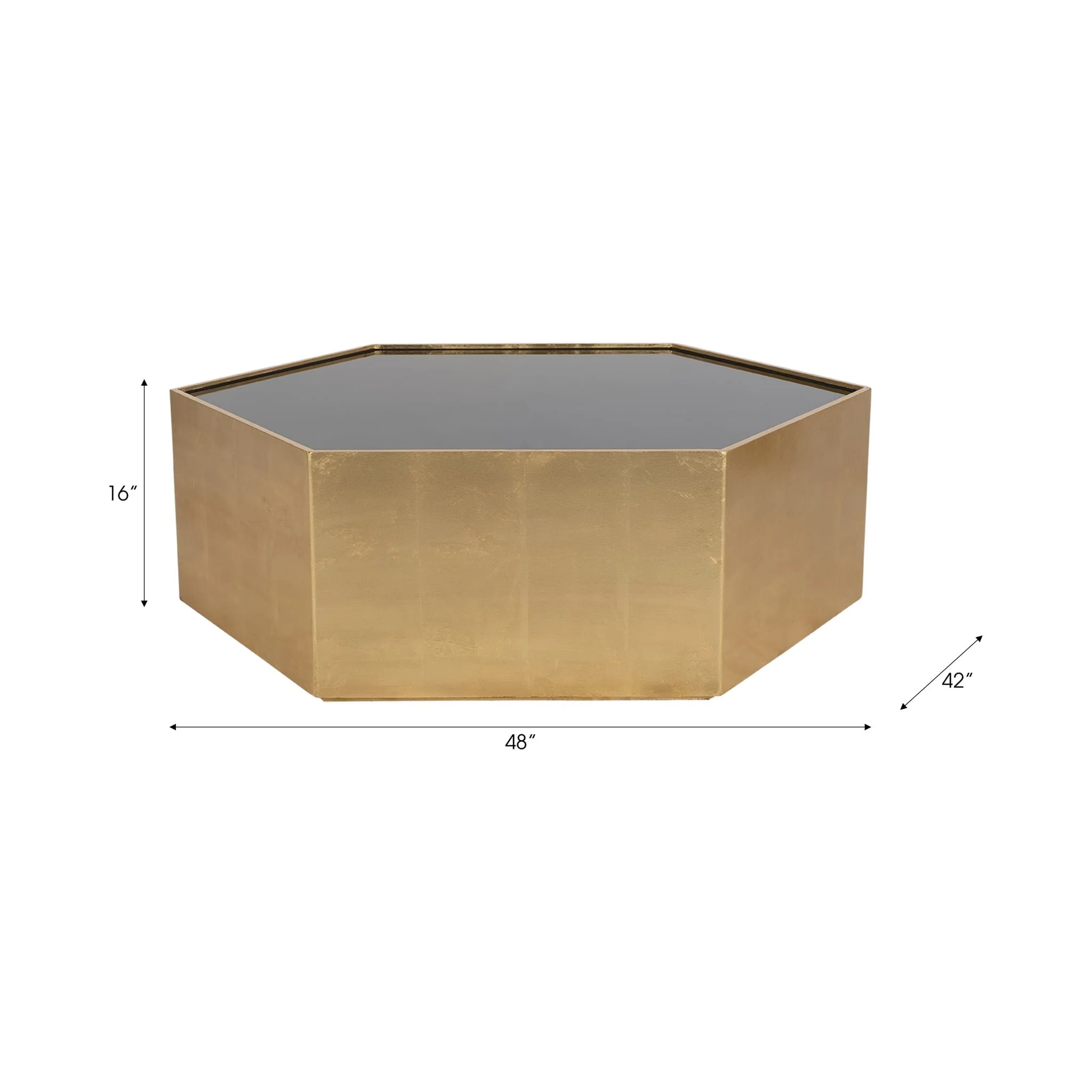 Wood,47x16" Black Glass Coffee Table,brown - Image 7