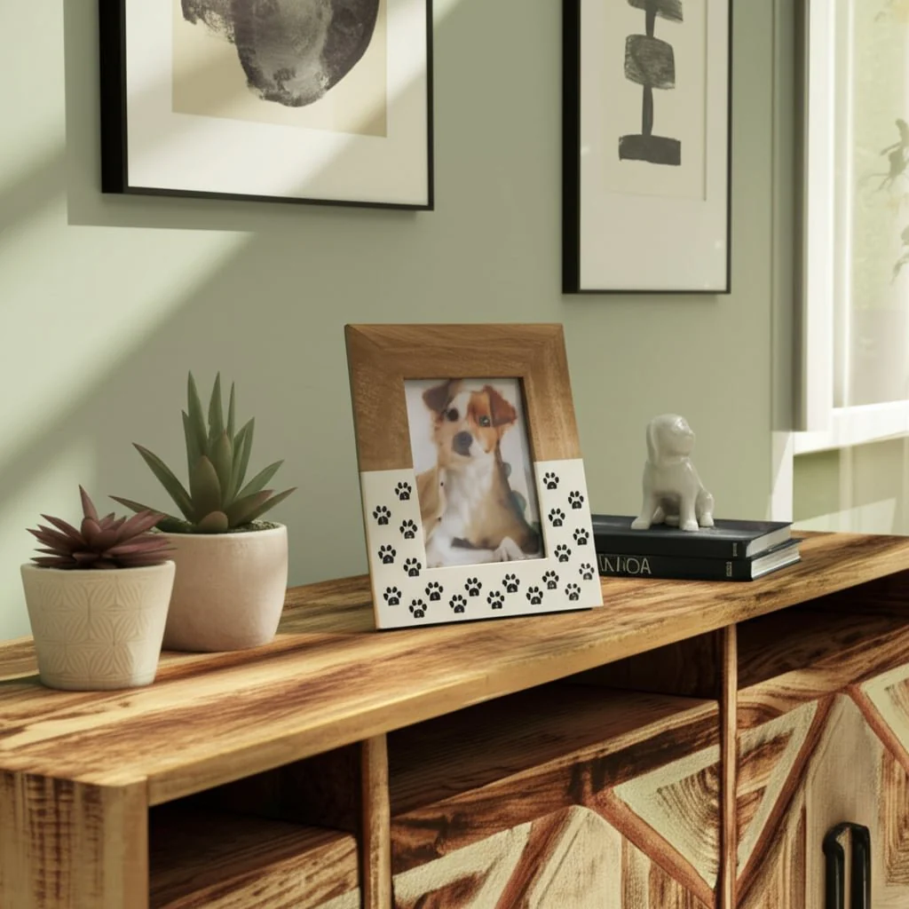 Wood, 4x6, Dog-paws Photo Frame,white - Image 8
