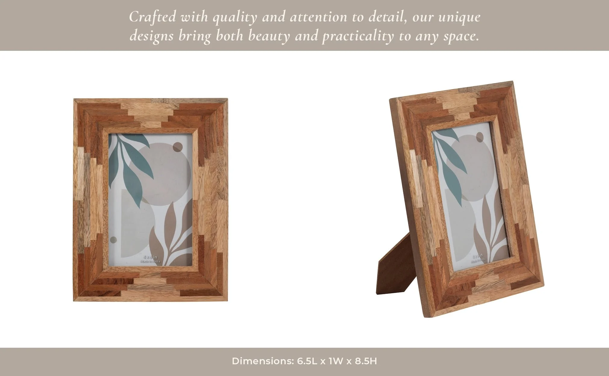 Wood, 4x6 Layers Photo Frame, Natural - Image 12