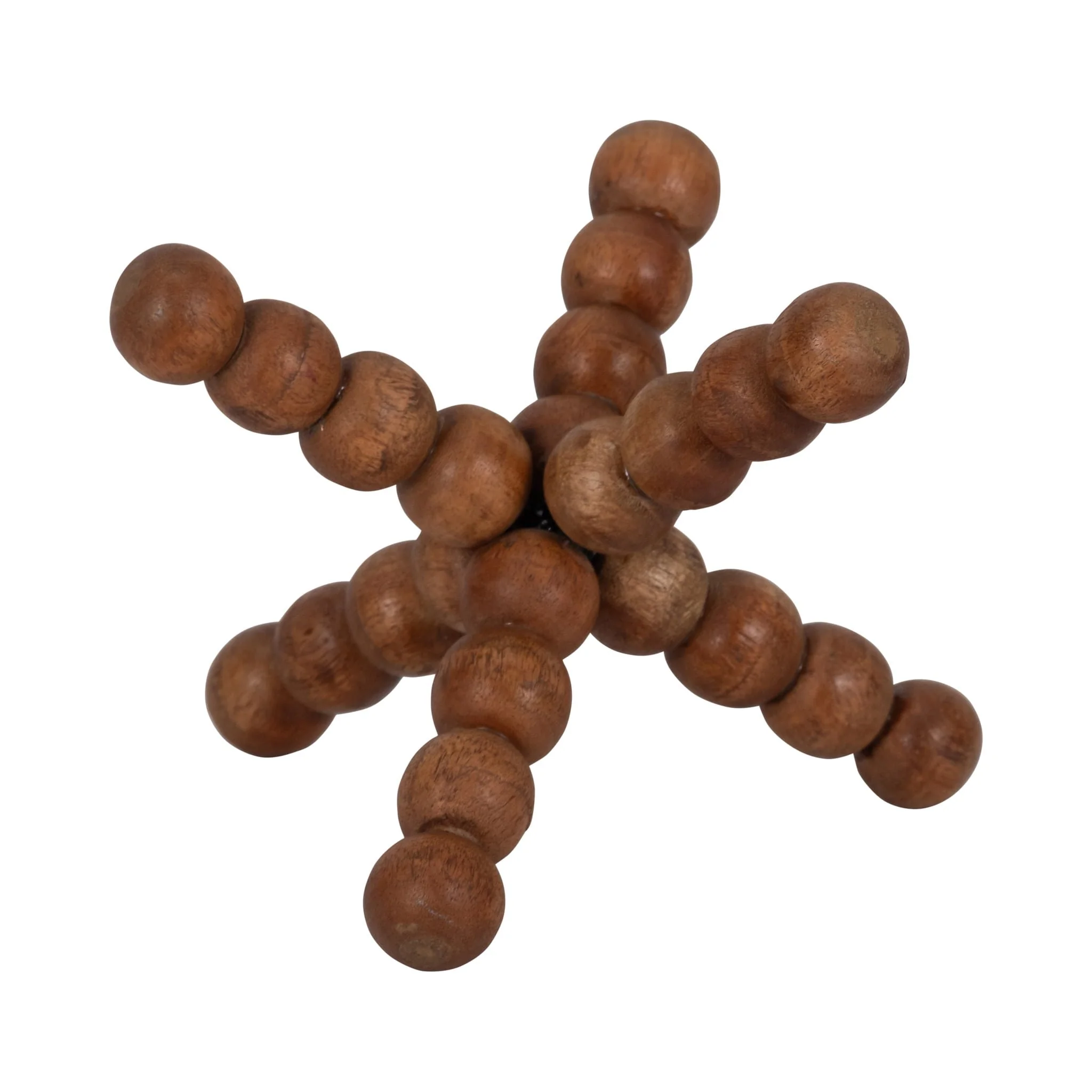 Wood, 6" Beaded Jack, Natural - Image 3
