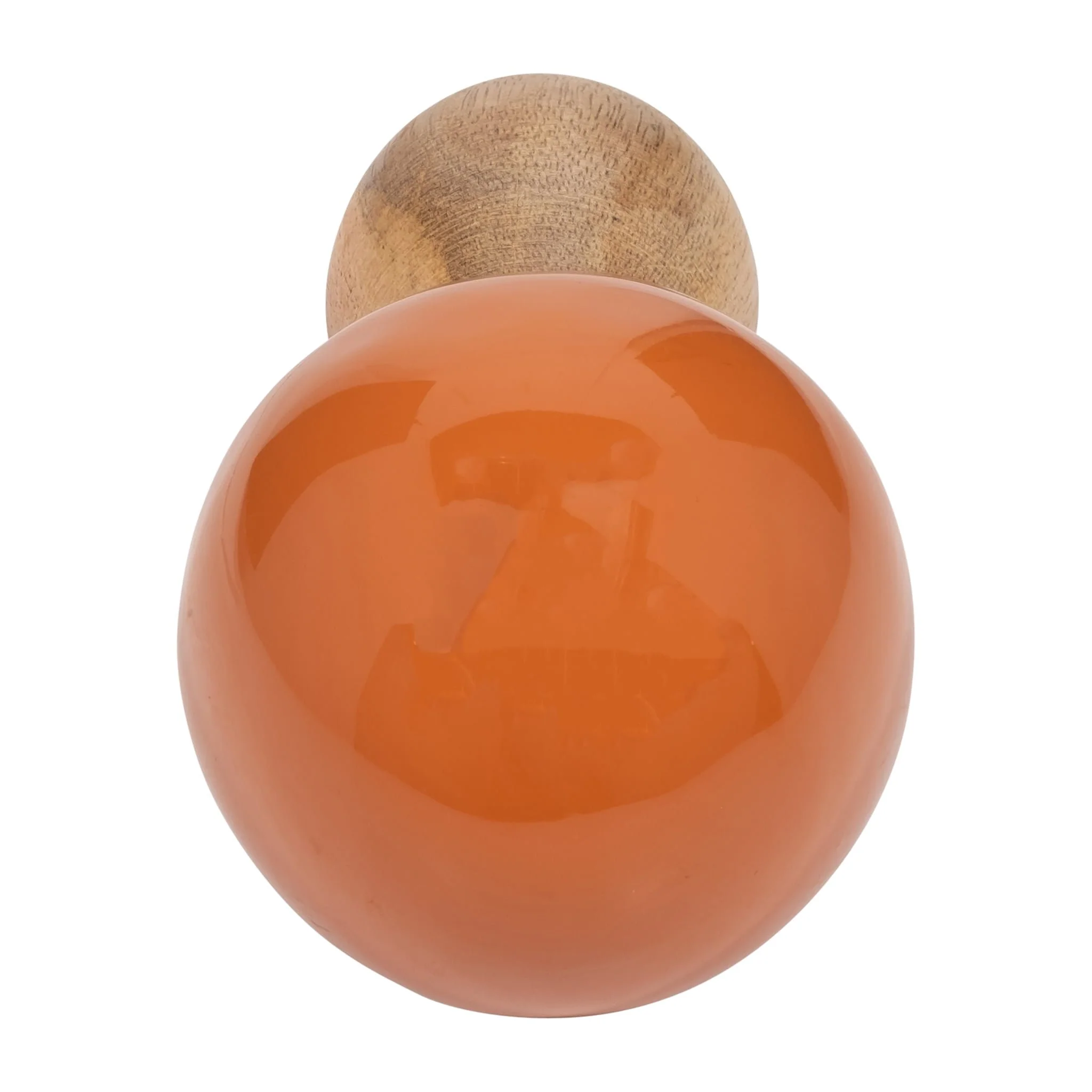 Wood, 6" Coned Mushroom, Burnt Orange - Image 4