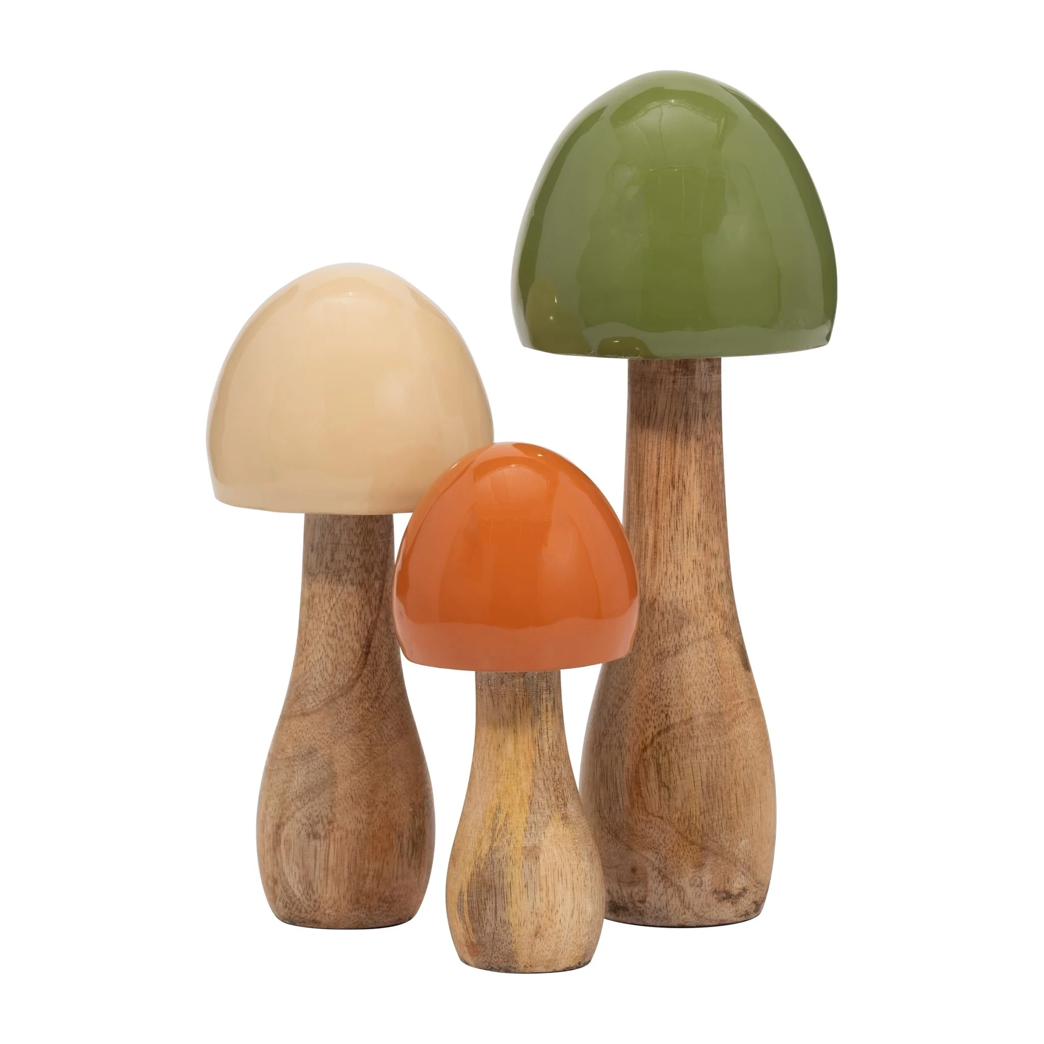 Wood, 6" Coned Mushroom, Burnt Orange - Image 6