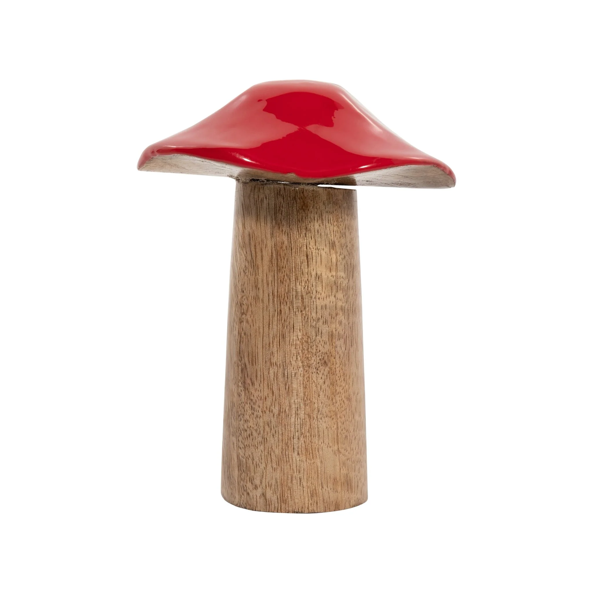 Wood, 6" Toadstool Mushroom, Red - Image 3