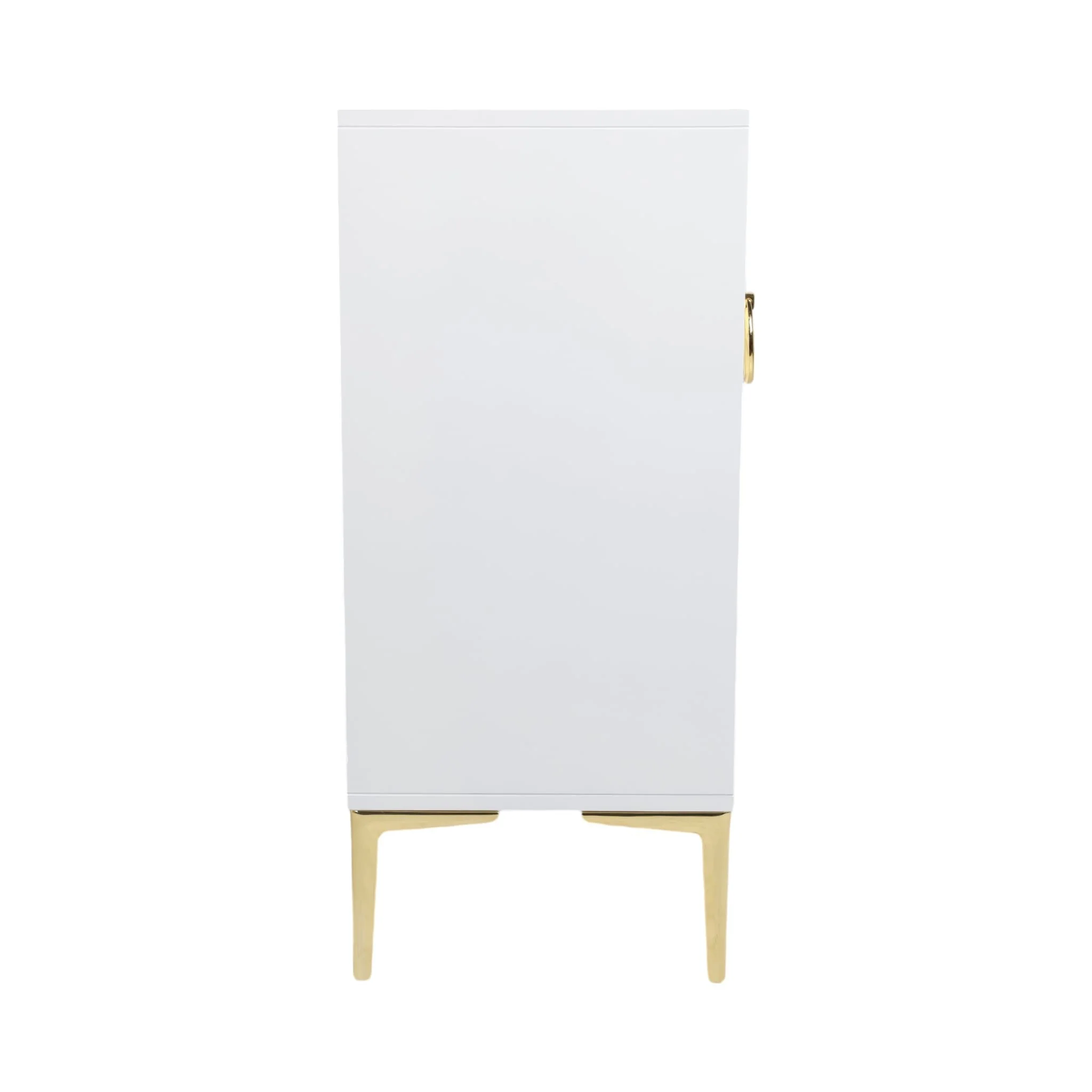 Wood, 65x35 Console Cabinet, Wht/gld, Kd - Image 3
