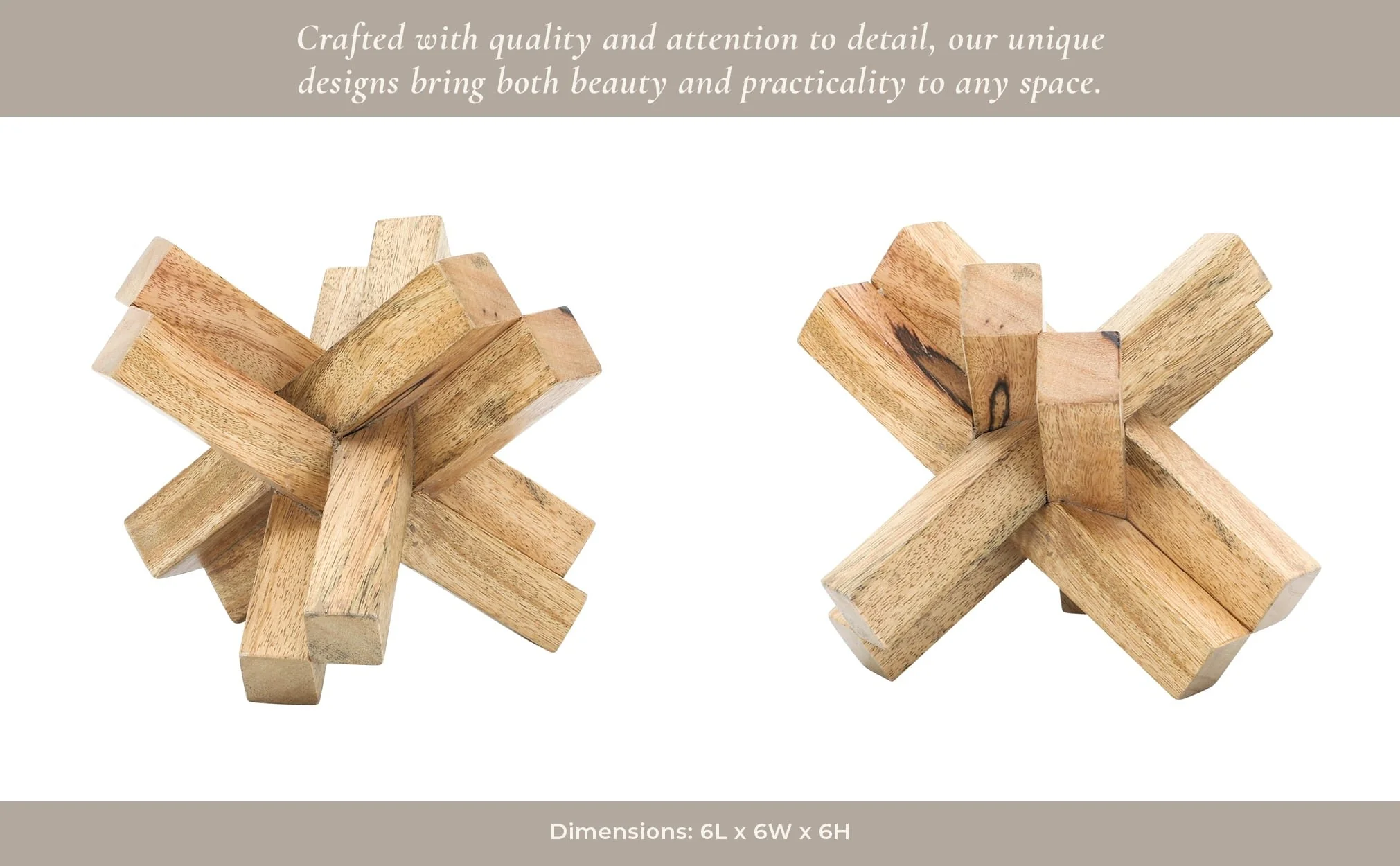 Wood, 6x6 Jack, Brown - Image 5