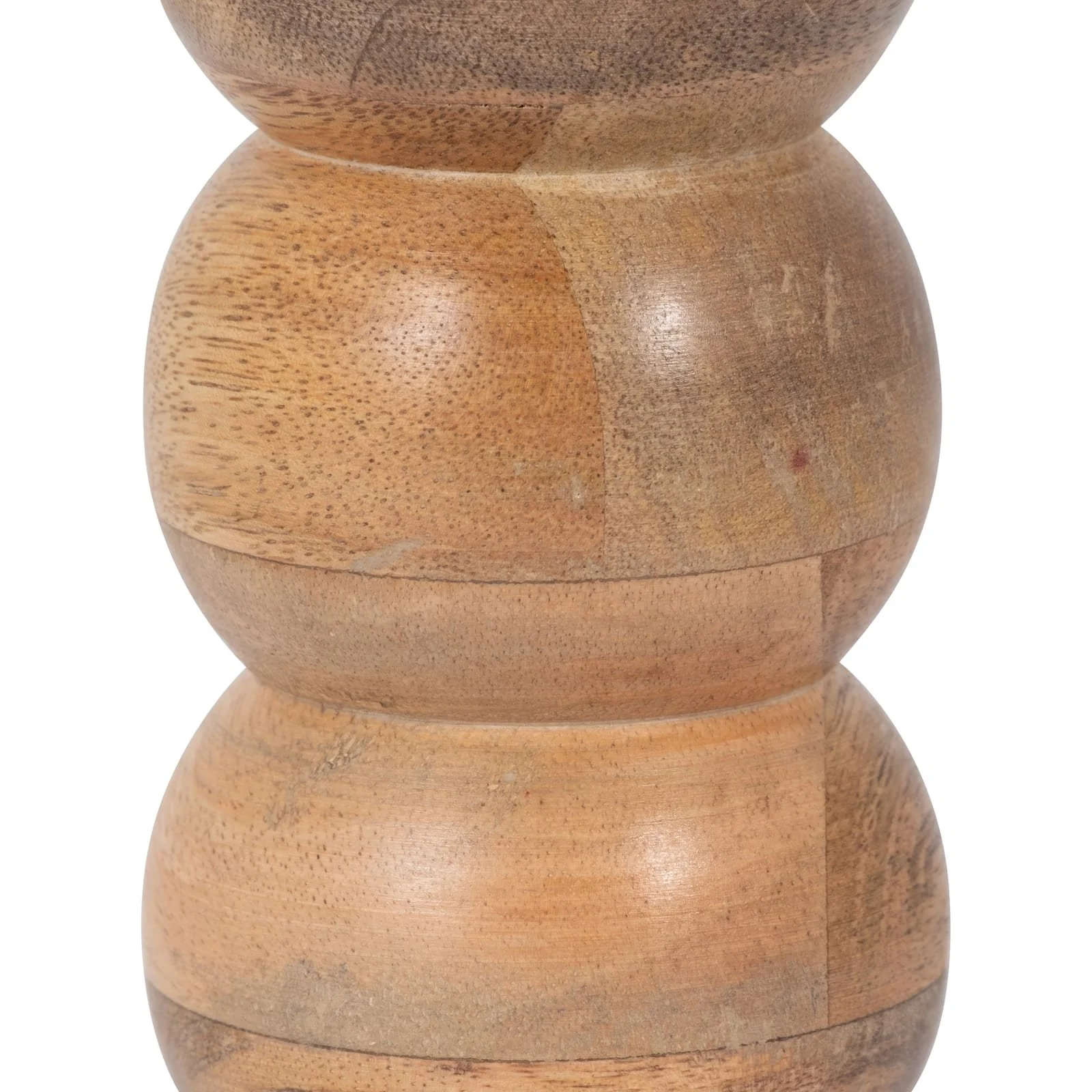 Wood, 7" Ribbed Votive Holder, Natural - Image 4