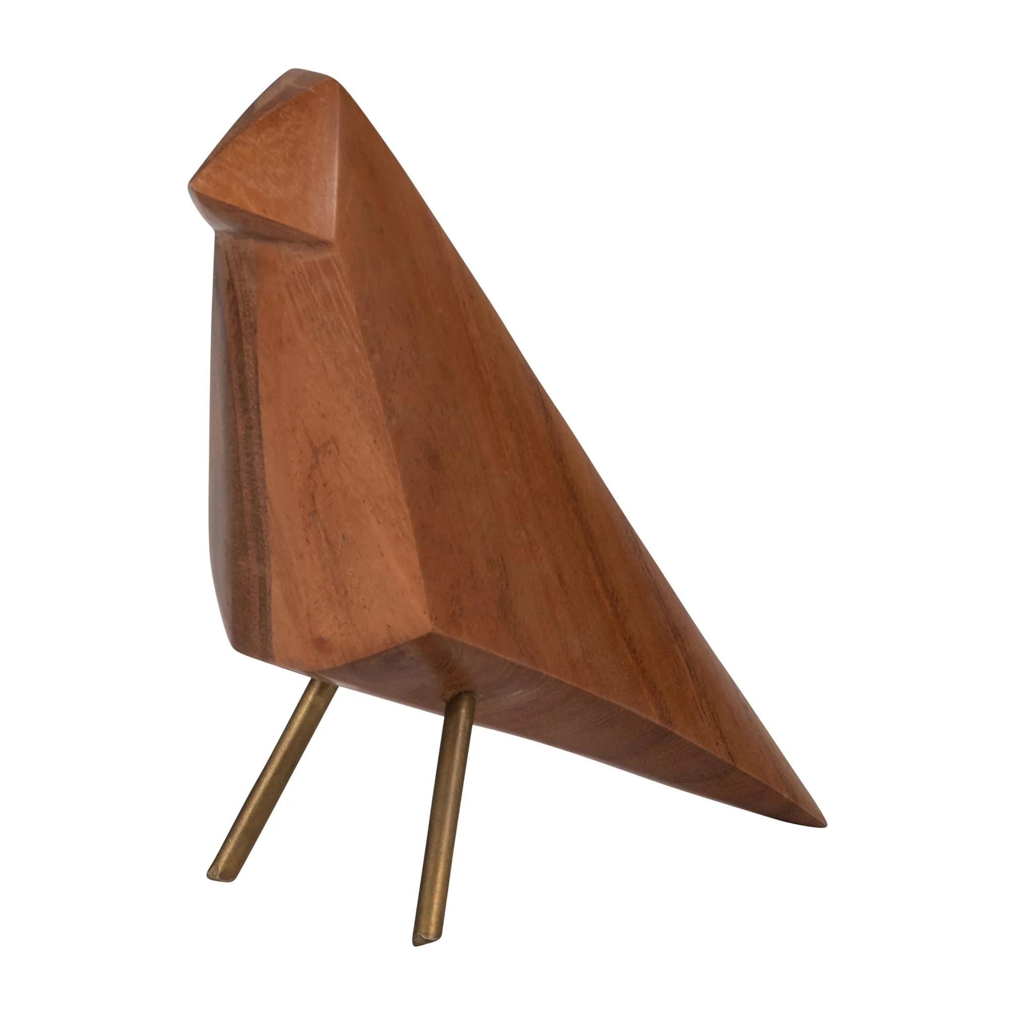 Wood, 7" Standing Bird, Brown - Image 2