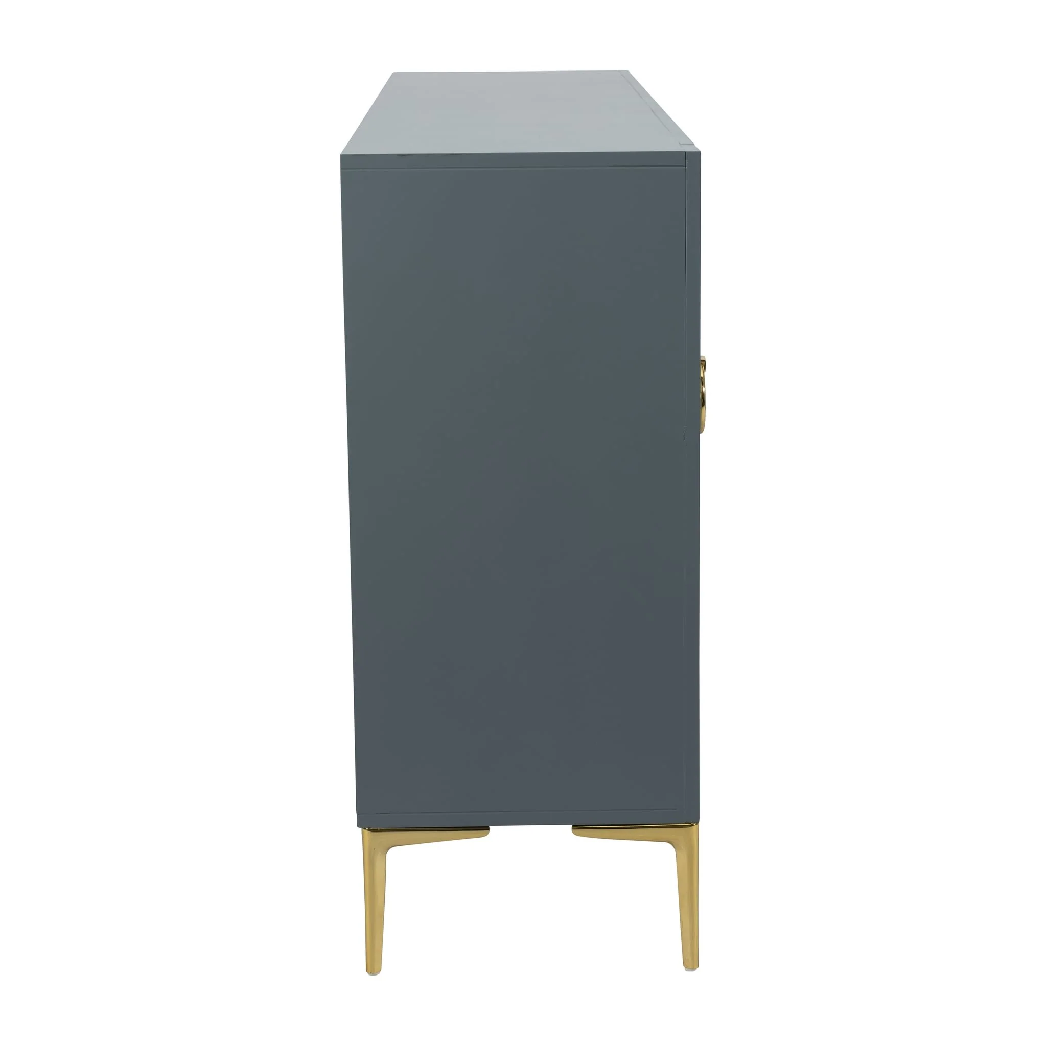 Wood, 78x39 Console Cabinet, Gray/gld, Kd - Image 7