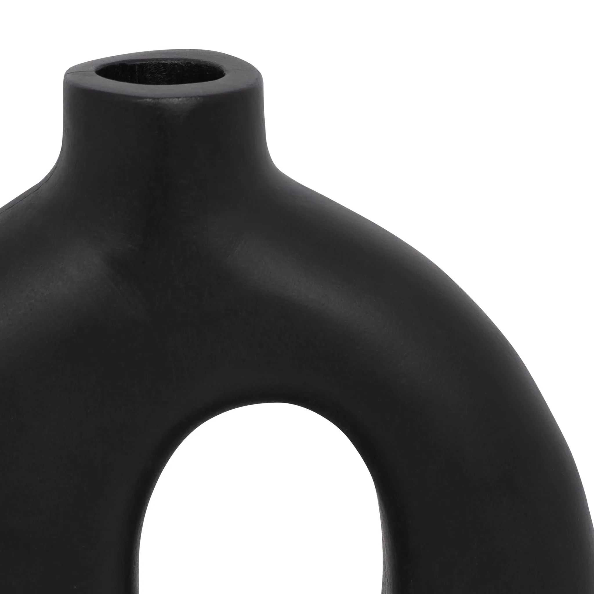 Wood, 7"h Cut-out Vase, Black - Image 5