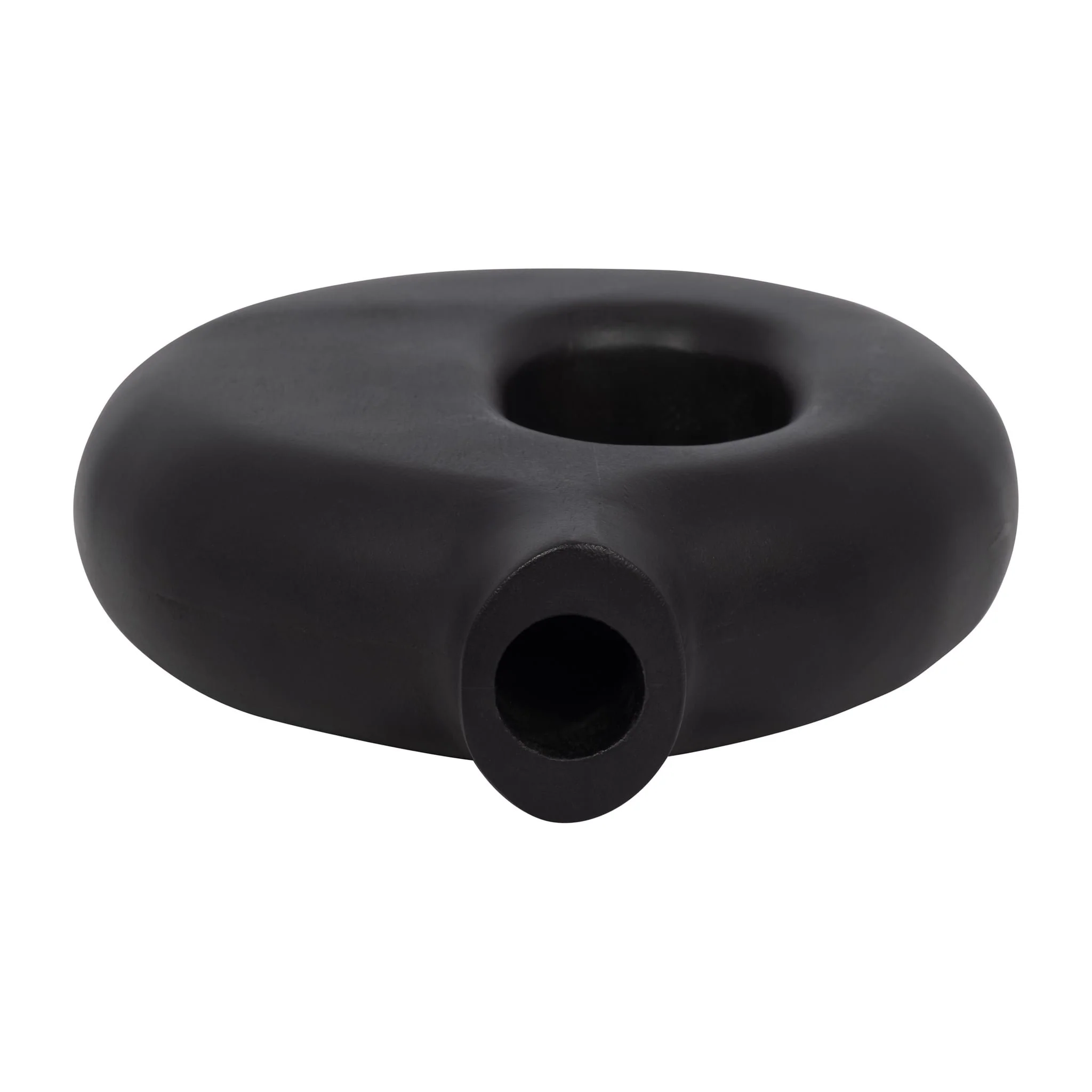 Wood, 7"h Cut-out Vase, Black - Image 6