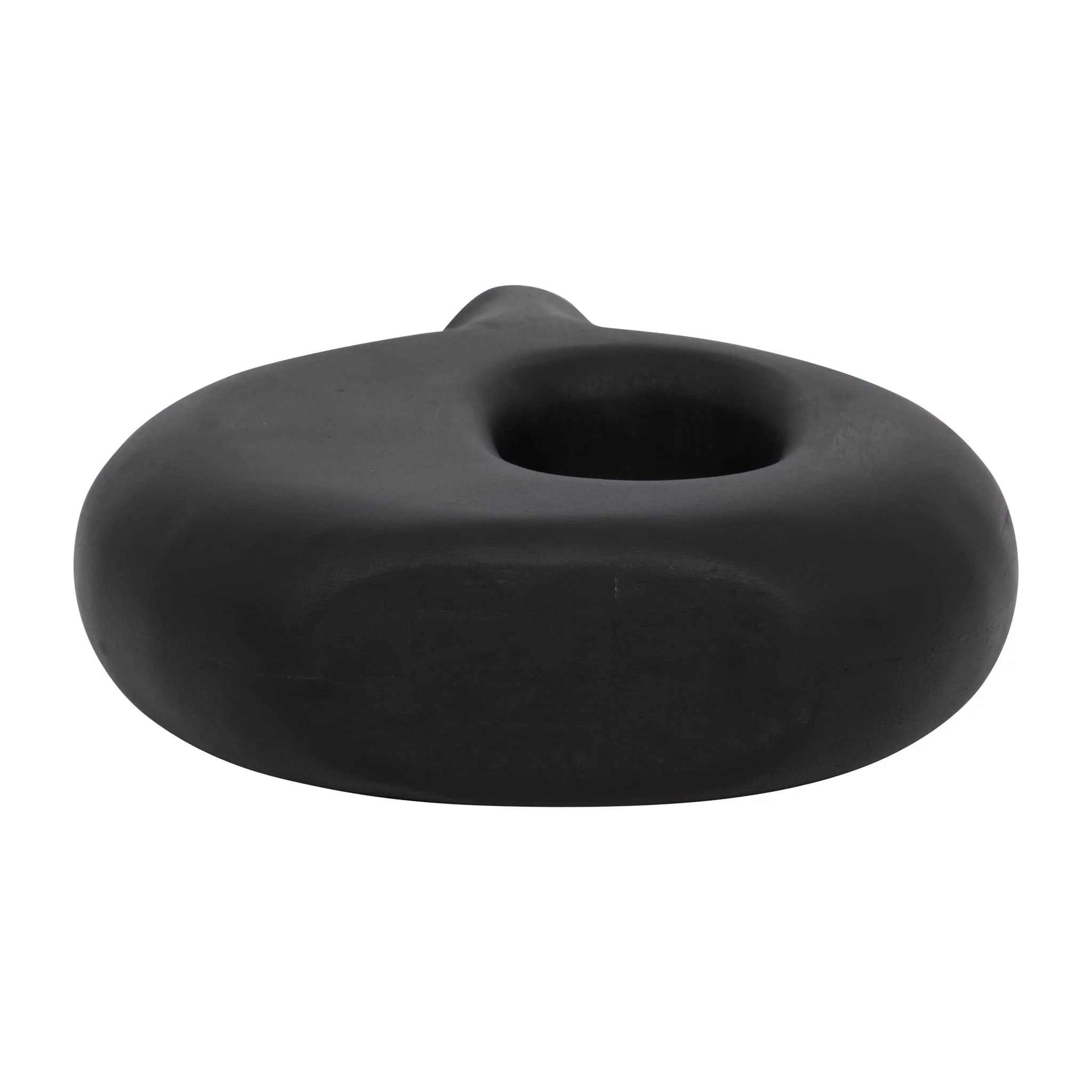 Wood, 7"h Cut-out Vase, Black - Image 7