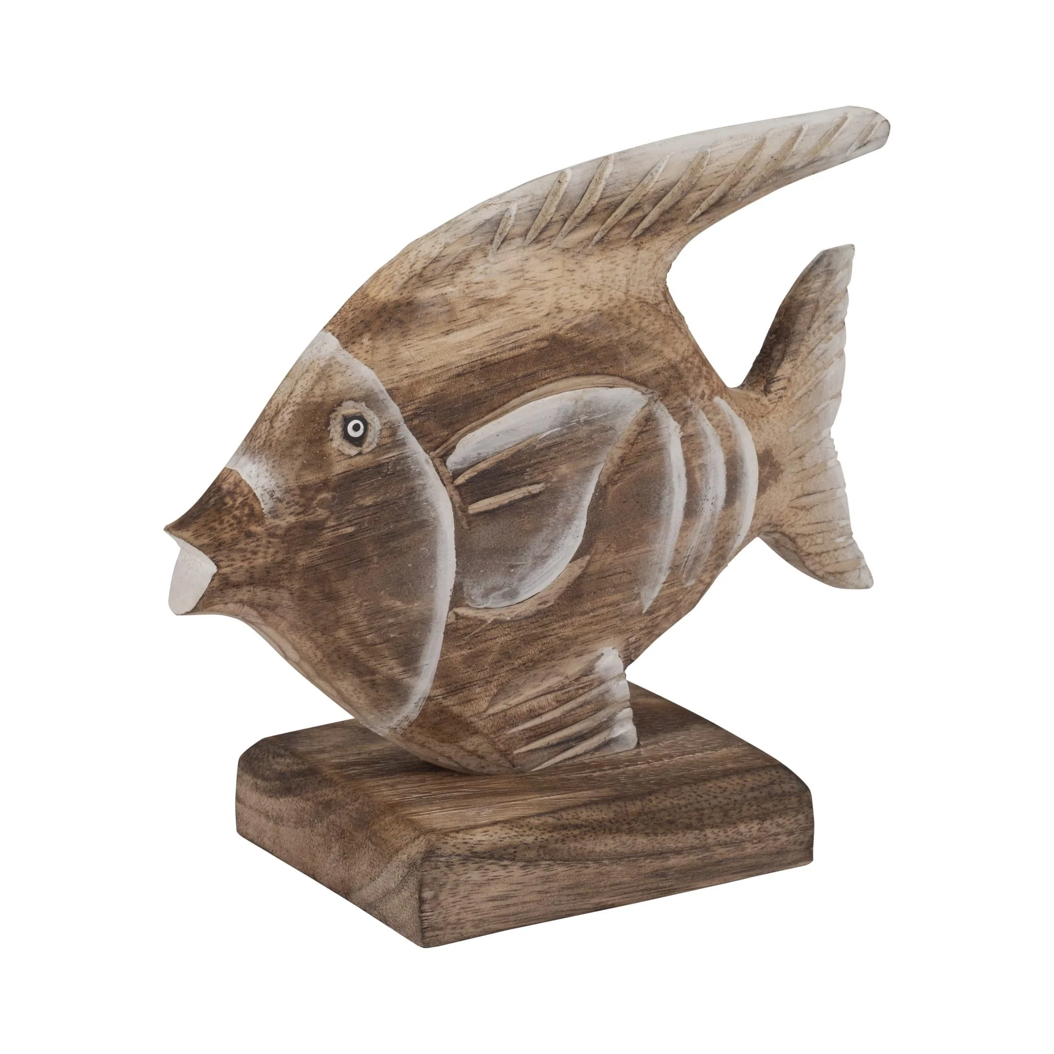 Wood, 8" Angel Fish, Natural - Image 2