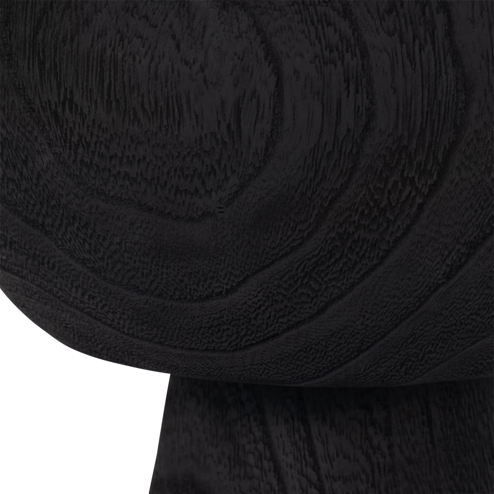 Wood, 8" Bowl W/ Stand, Black - Image 3